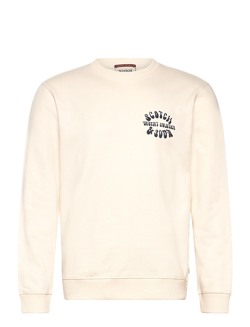 Scotch & Soda - Front And Back Artwork Regularfit Sweatshirt - sweatshirts - eggnog - 0