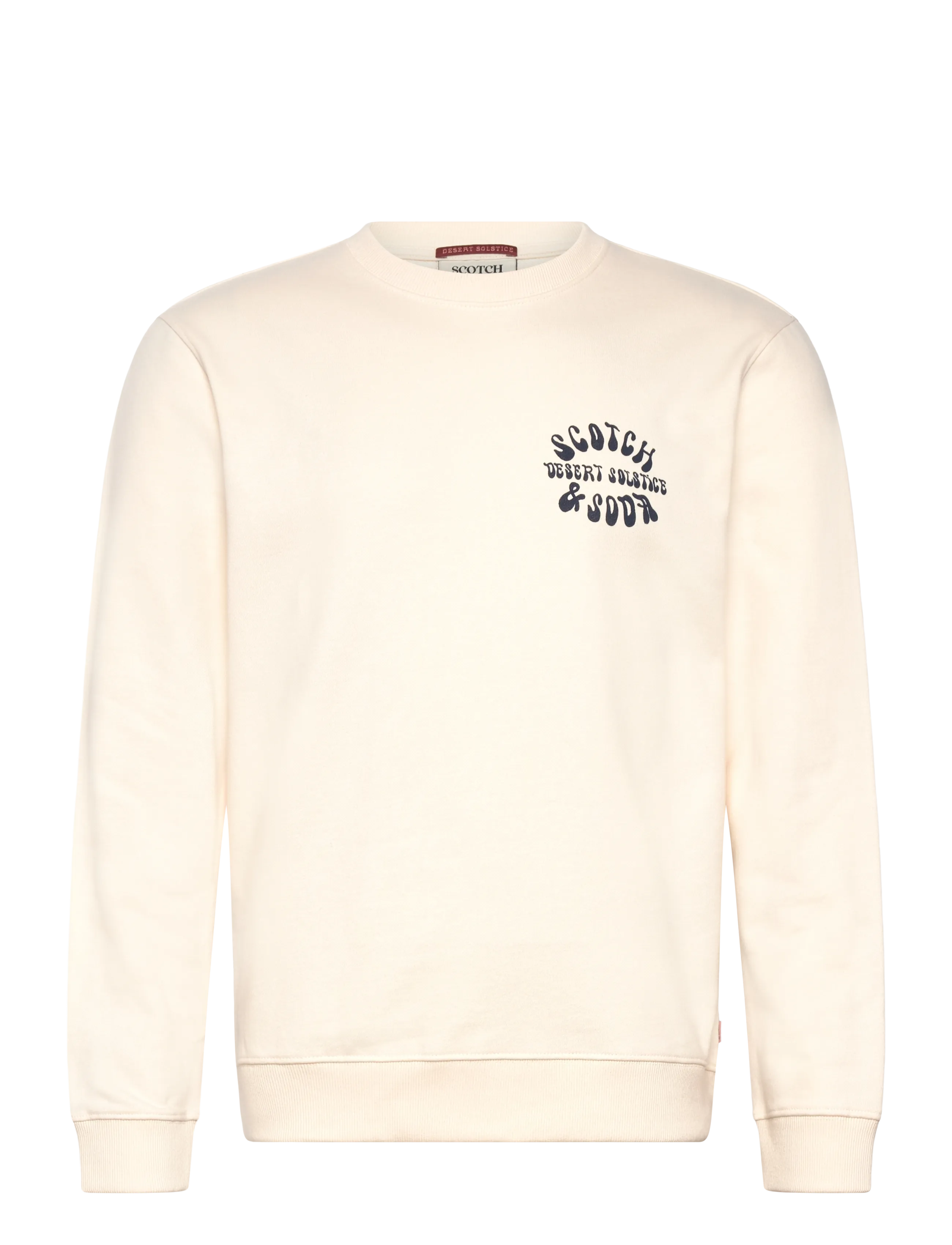 Scotch & Soda Front And Back Artwork Regularfit Sweatshirt - Sweatshirts - EGGNOG / cream