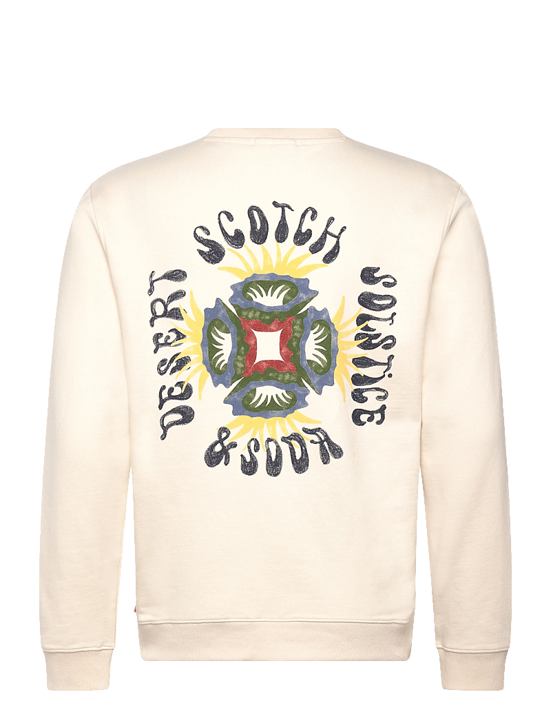 Scotch & Soda - Front And Back Artwork Regularfit Sweatshirt - sweatshirts - eggnog - 1