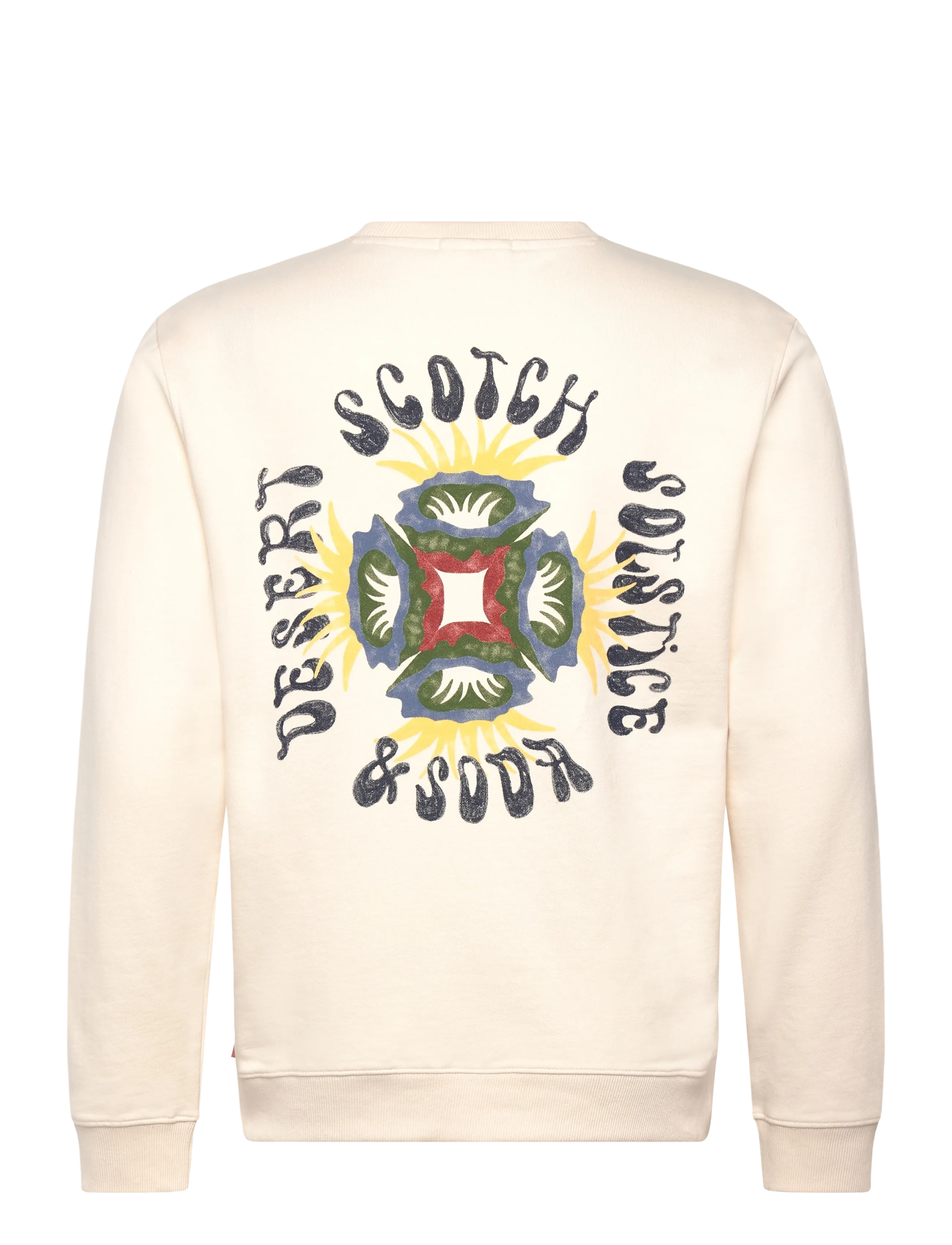 Scotch & Soda - Front And Back Artwork Regularfit Sweatshirt - collegepaidat - eggnog - 1