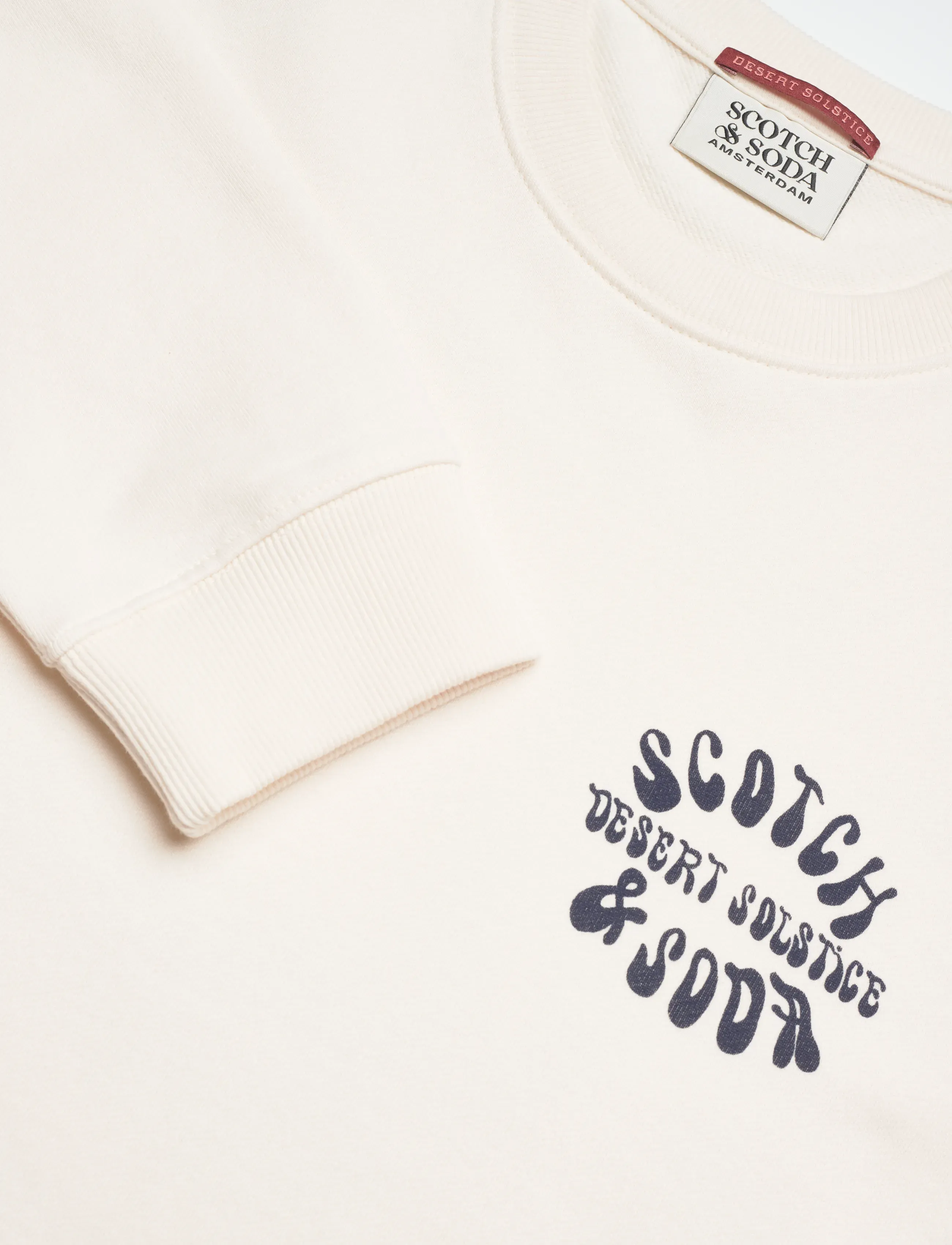Scotch & Soda - Front And Back Artwork Regularfit Sweatshirt - collegepaidat - eggnog - 2