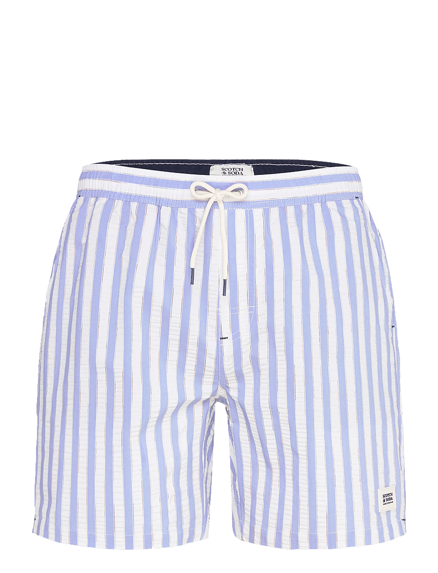 Scotch & Soda - Striped Midlength Swim Shorts - classic stripe infinity - 0