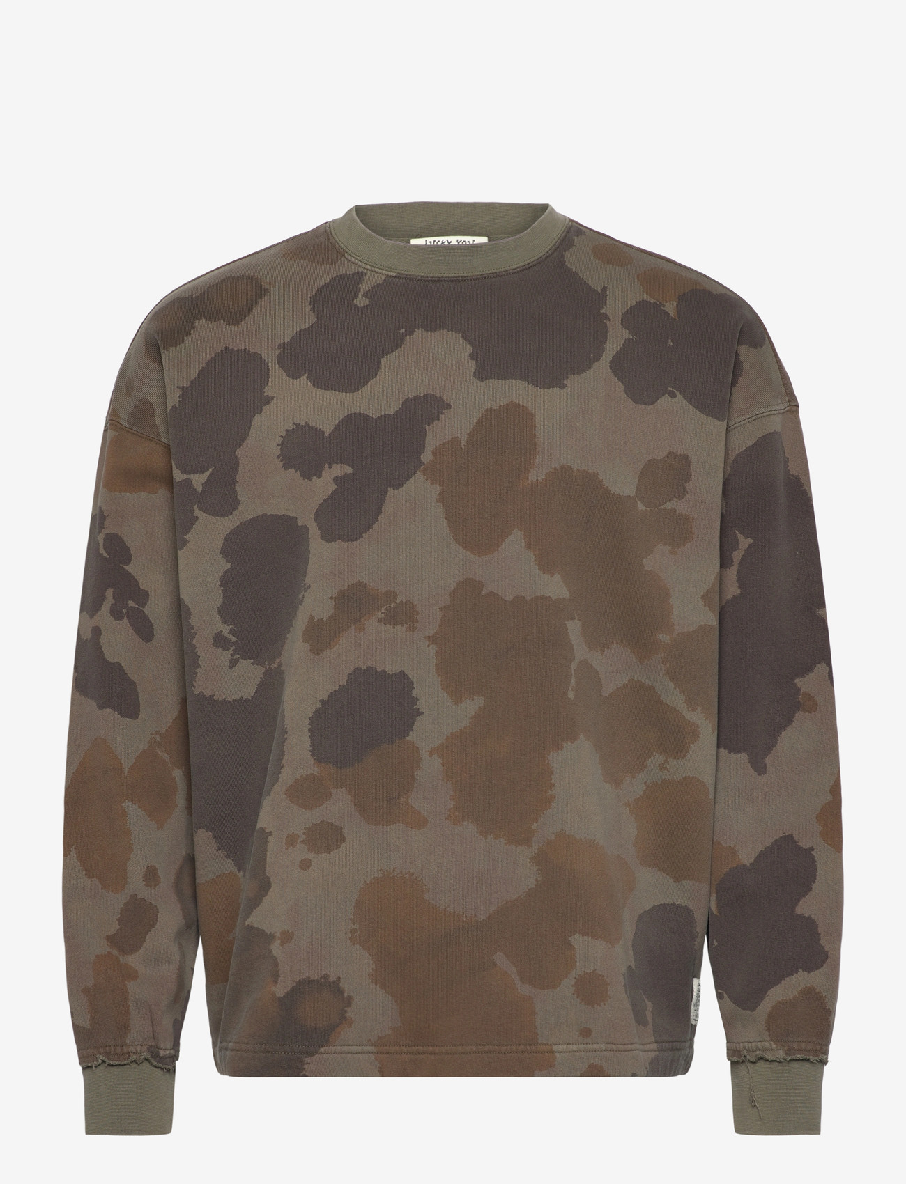 Scotch & Soda - Printed Overdyed Loosefit Sweatshirt - dressipluusid - painterly animal olive night - 0