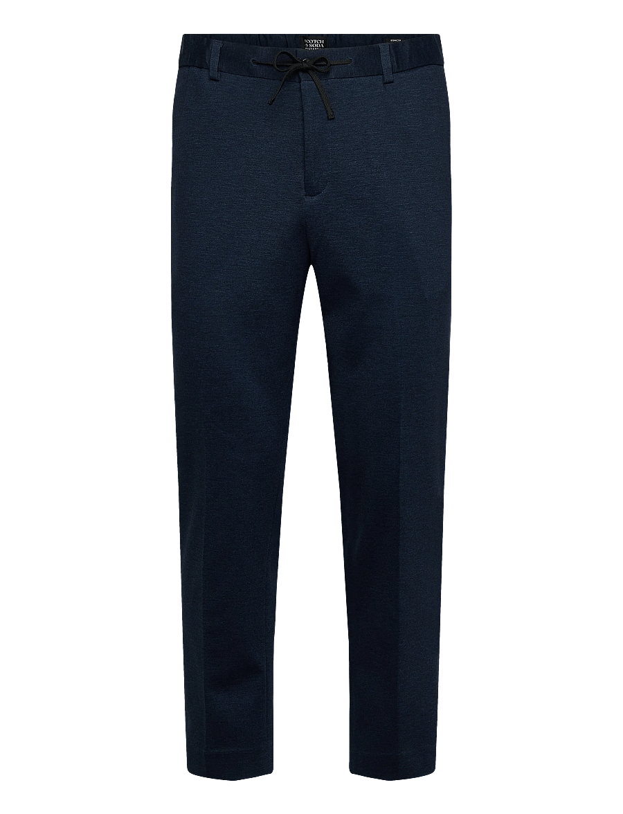 Scotch & Soda - Finch Yarndyed Jersey Regular Taperedfit Jogger - vabaajapüksid - pageant blue micro pattern - 1