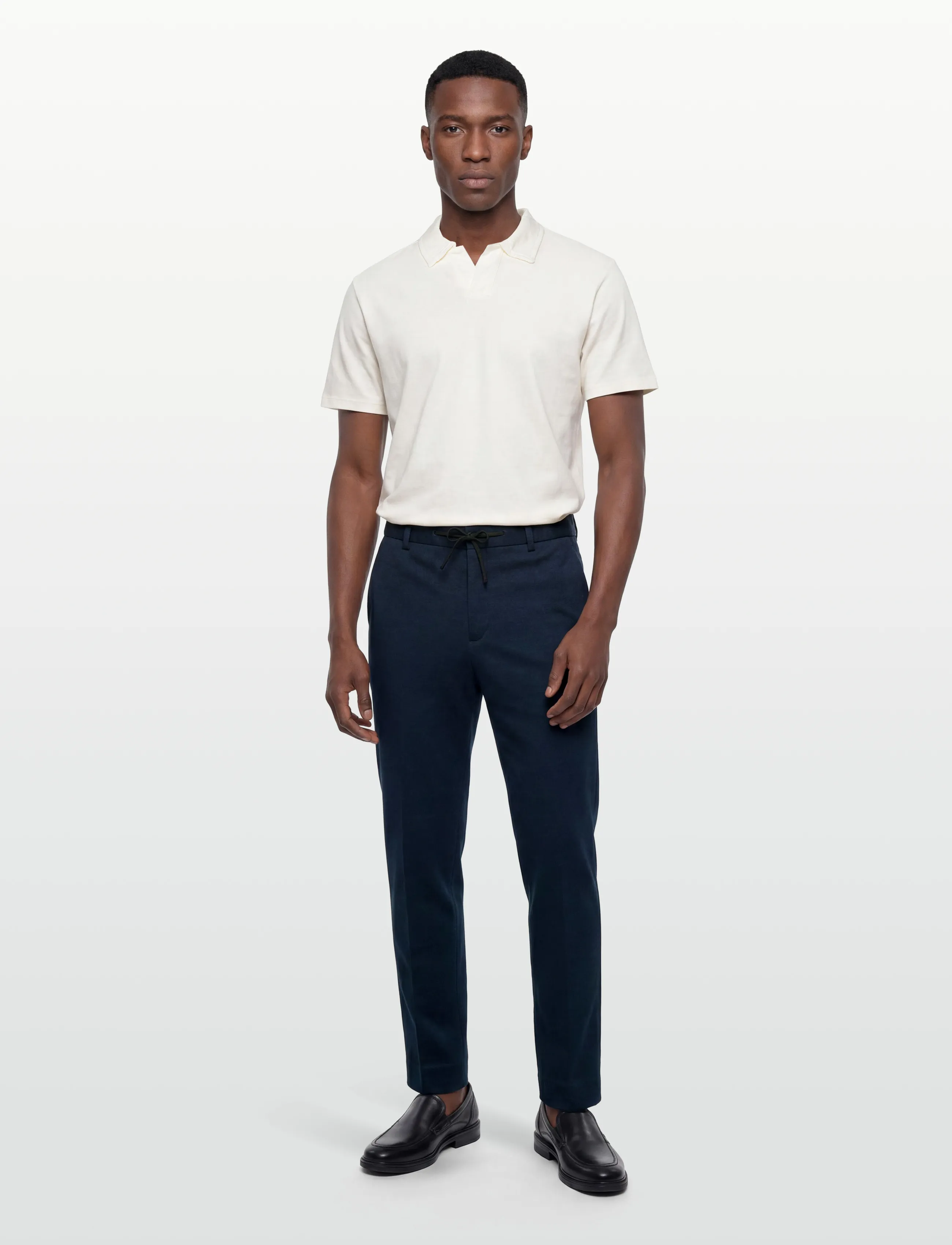 Scotch & Soda Finch Yarndyed Jersey Regular Taperedfit Jogger - Scotch & Soda - PAGEANT BLUE MICRO PATTERN / navy