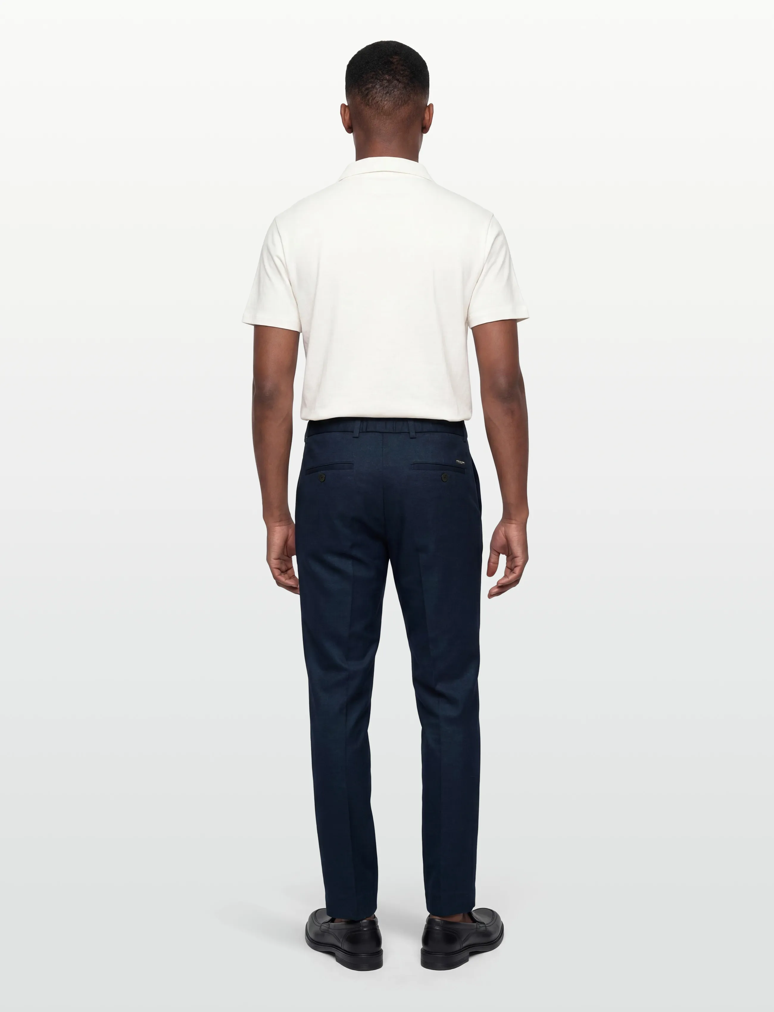 Scotch & Soda - Finch Yarndyed Jersey Regular Taperedfit Jogger - pantalons décontractés - pageant blue micro pattern - 4