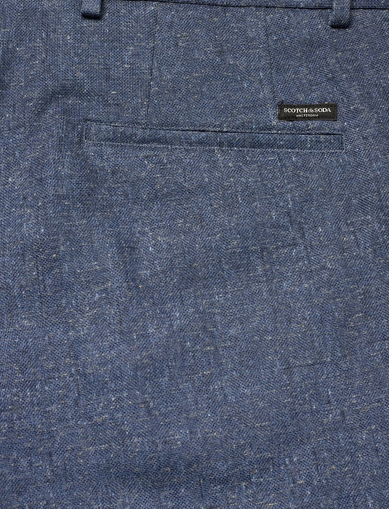 Scotch & Soda - STUART - MELANGE-JERSEY REGULAR SLIM CHINO - linnebyxor - sky captain melange - 4