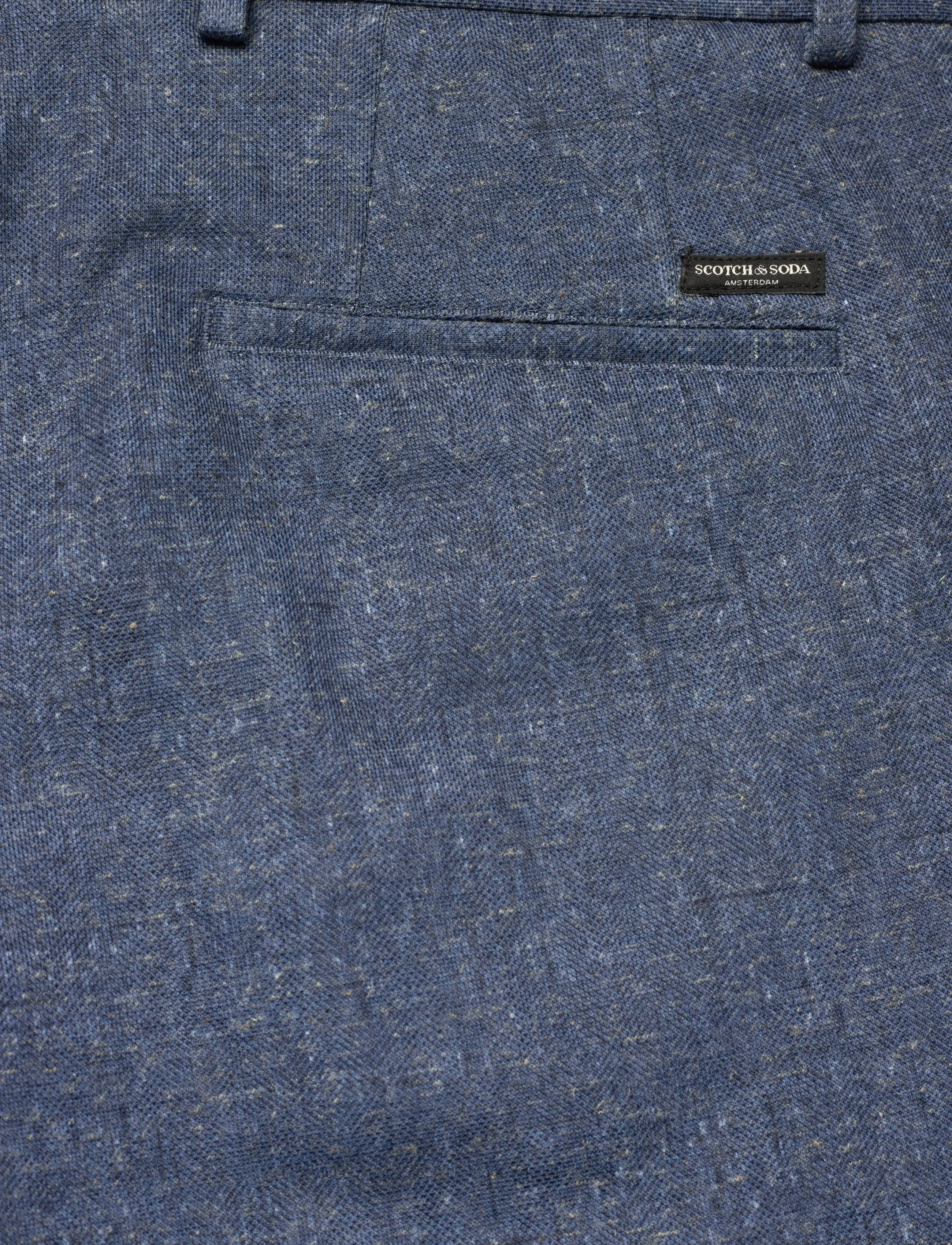 Scotch & Soda - STUART - MELANGE-JERSEY REGULAR SLIM CHINO - sky captain melange - 4
