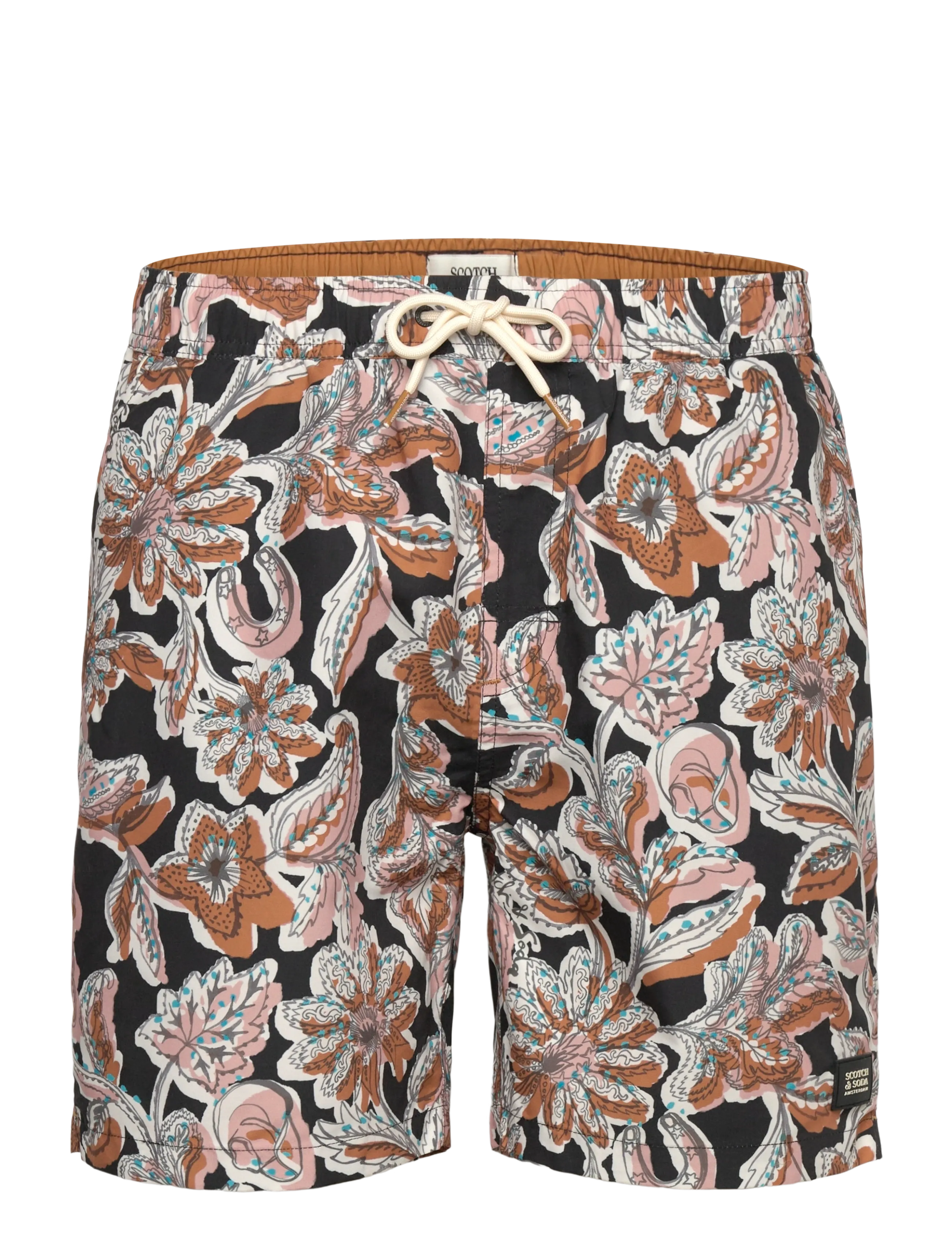 Scotch & Soda Printed Midlength Swim Shorts - Scotch & Soda - LUCKY BANDANA MULTI METEORITE / black