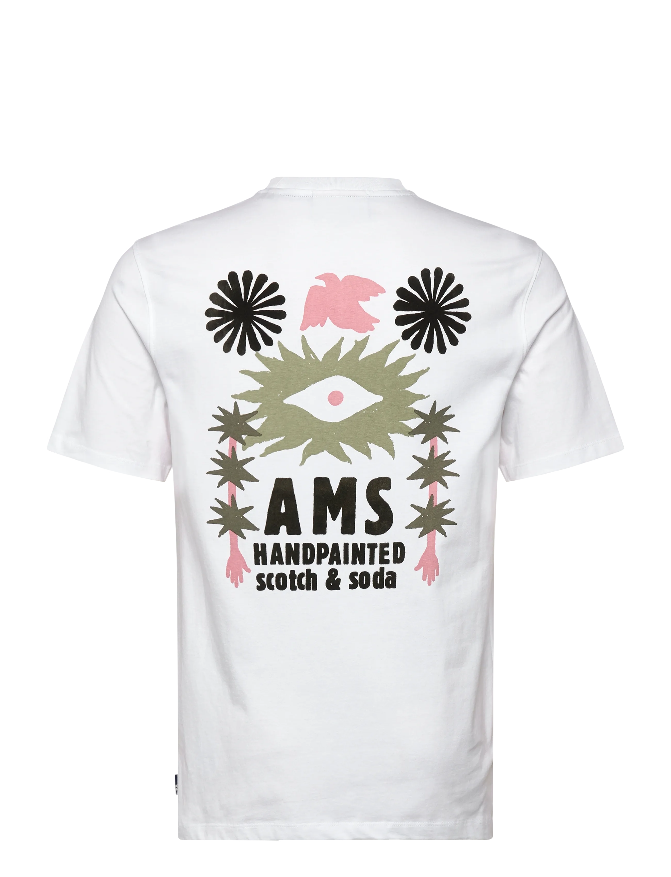 Scotch & Soda - Front and back artwork relaxed-fit T-shirt - kurzärmelig - bright white - 1