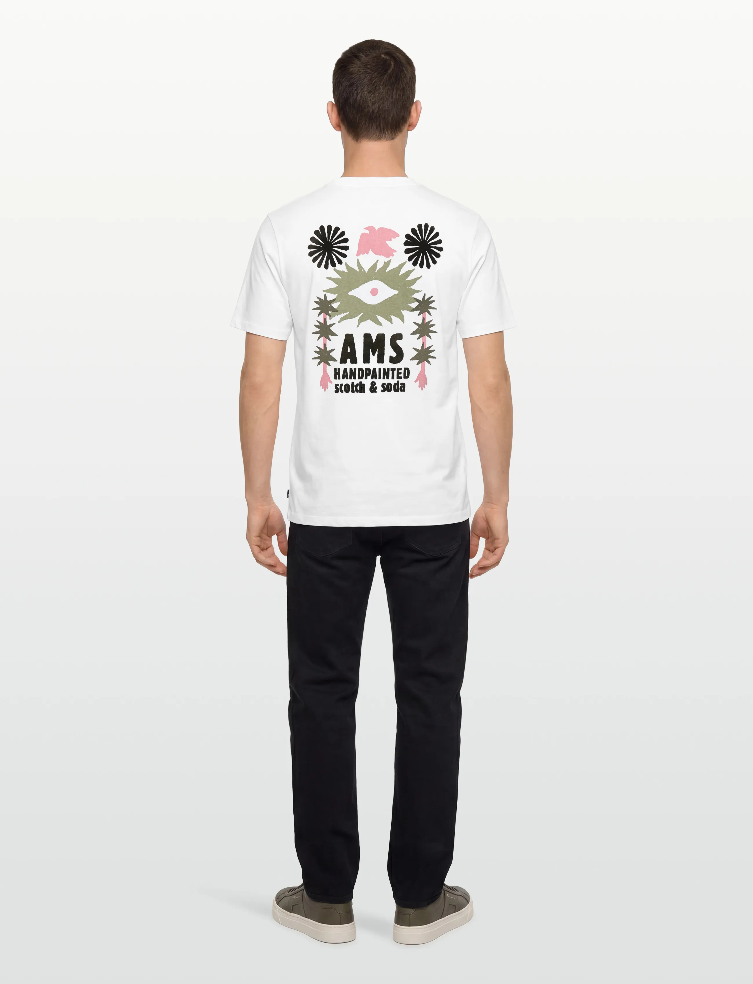 Scotch & Soda - Front and back artwork relaxed-fit T-shirt - kortærmede t-shirts - bright white - 4