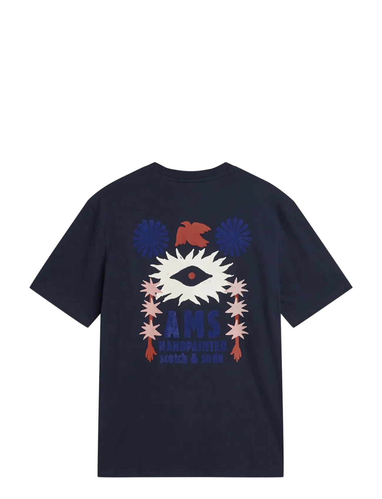 Scotch & Soda - Front and back artwork relaxed-fit T-shirt - kurzärmelige t-shirts - sky captain - 1