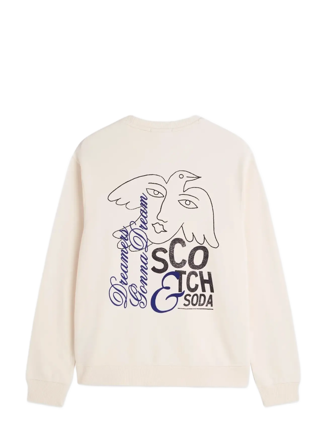 Scotch & Soda - Front and back artwork regular-fit sweatshirt - eggnog - 1