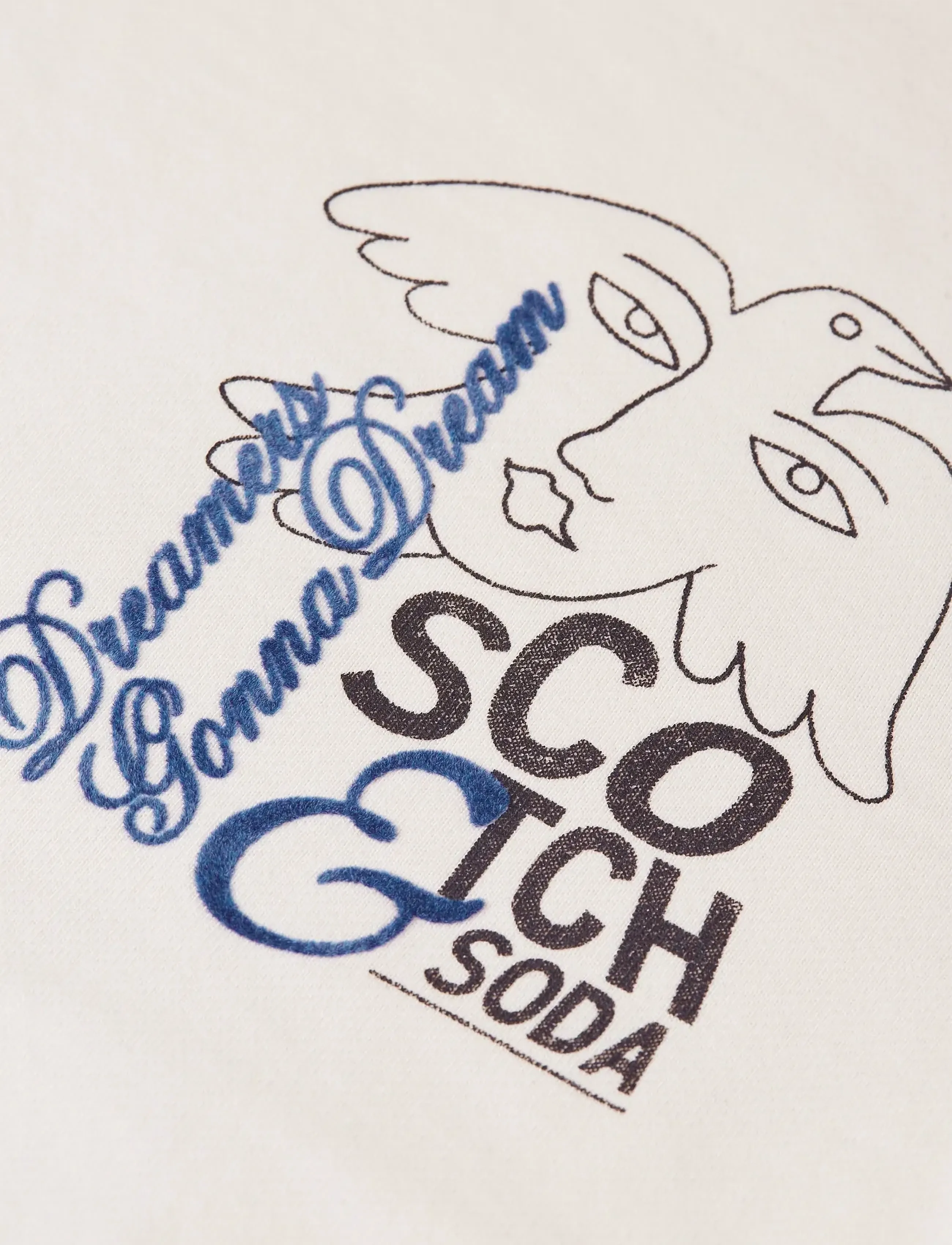 Scotch & Soda - Front and back artwork regular-fit sweatshirt - eggnog - 2