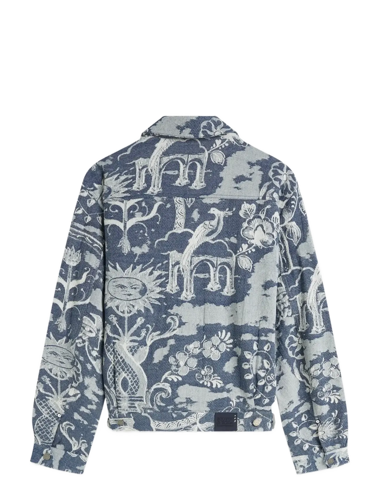 Scotch & Soda - Delfts Blauw jacquard trucker jacket - frühlingsjacken - delft tiles blue - 1