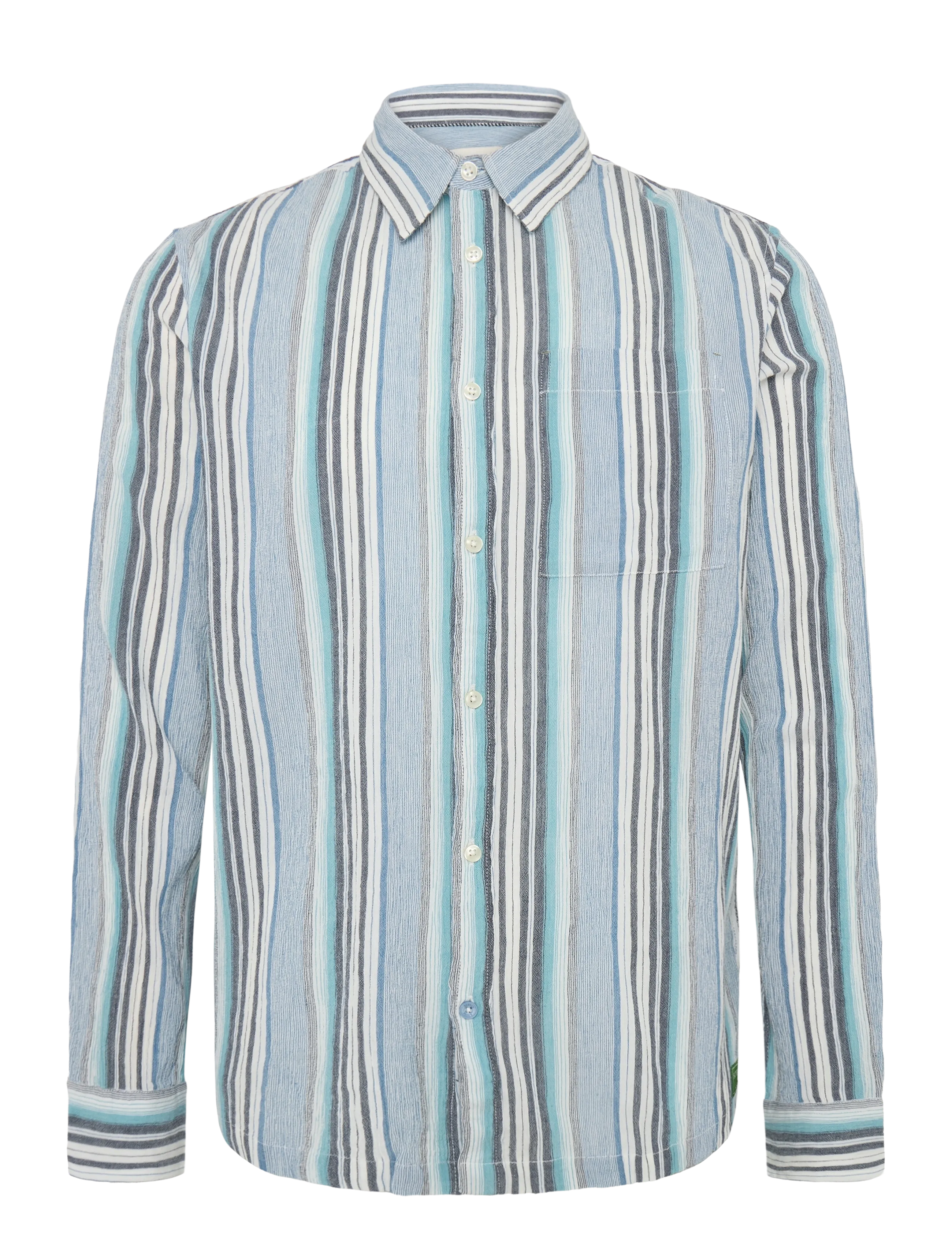 Scotch & Soda - Textured stripe regular-fit shirt - gestreifte hemden - ensign blue stripe - 0