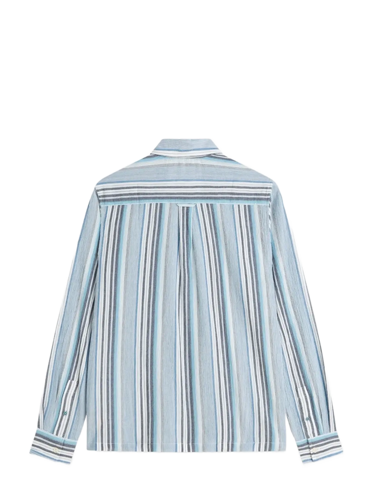Scotch & Soda - Textured stripe regular-fit shirt - ensign blue stripe - 1