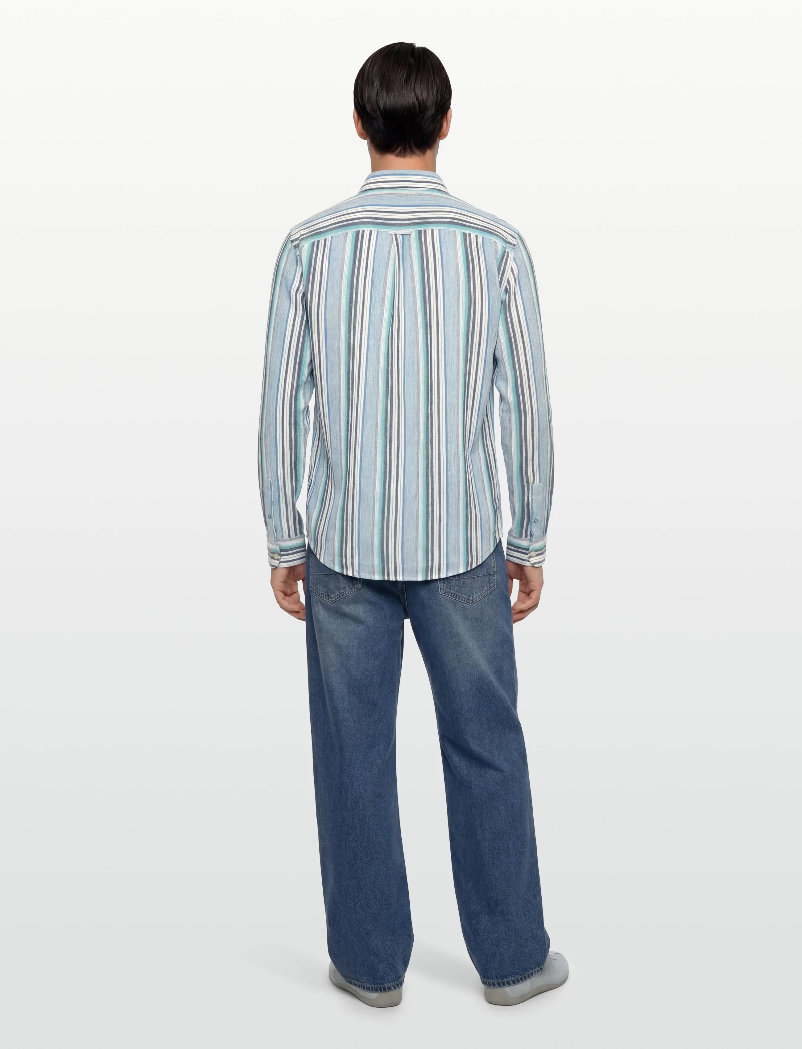 Scotch & Soda - Textured stripe regular-fit shirt - gestreifte hemden - ensign blue stripe - 4