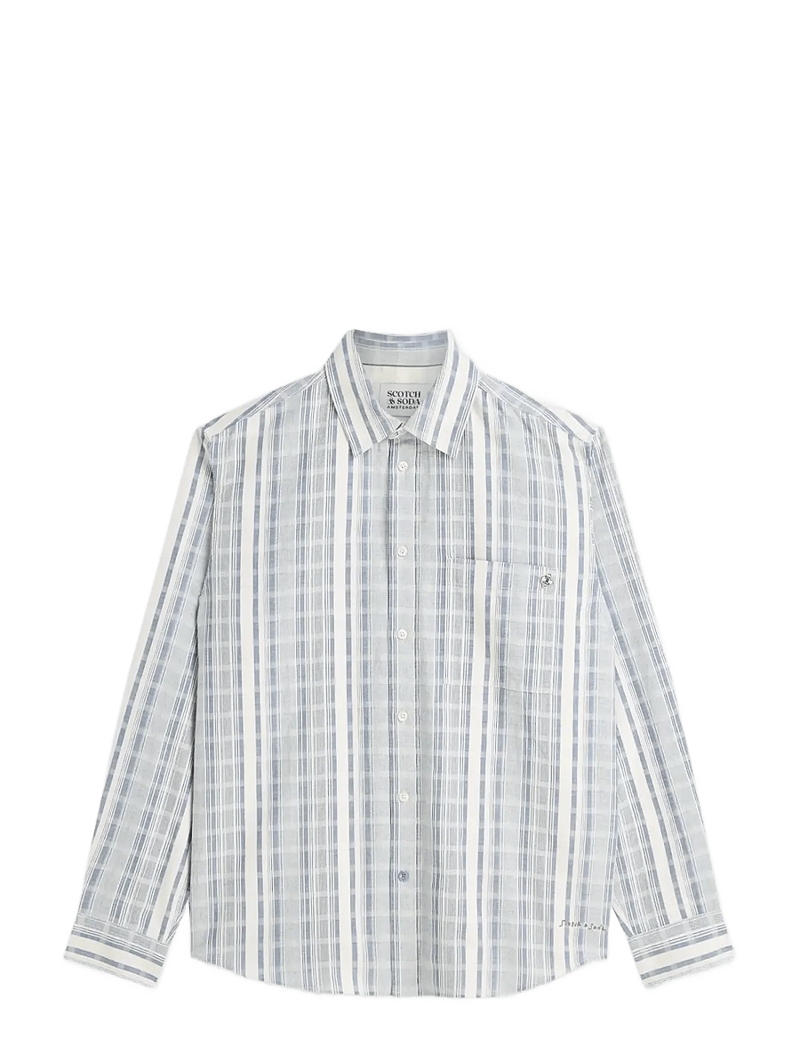 Scotch & Soda - Striped relaxed-fit shirts - ensign blue stripe - 0