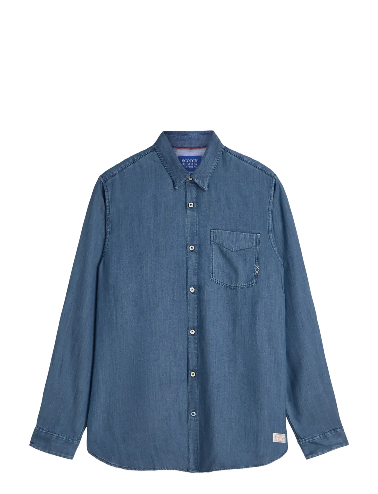 Scotch & Soda Denim tencel regular-fit shirt - Skjortor - WASHED INDIGO / blue