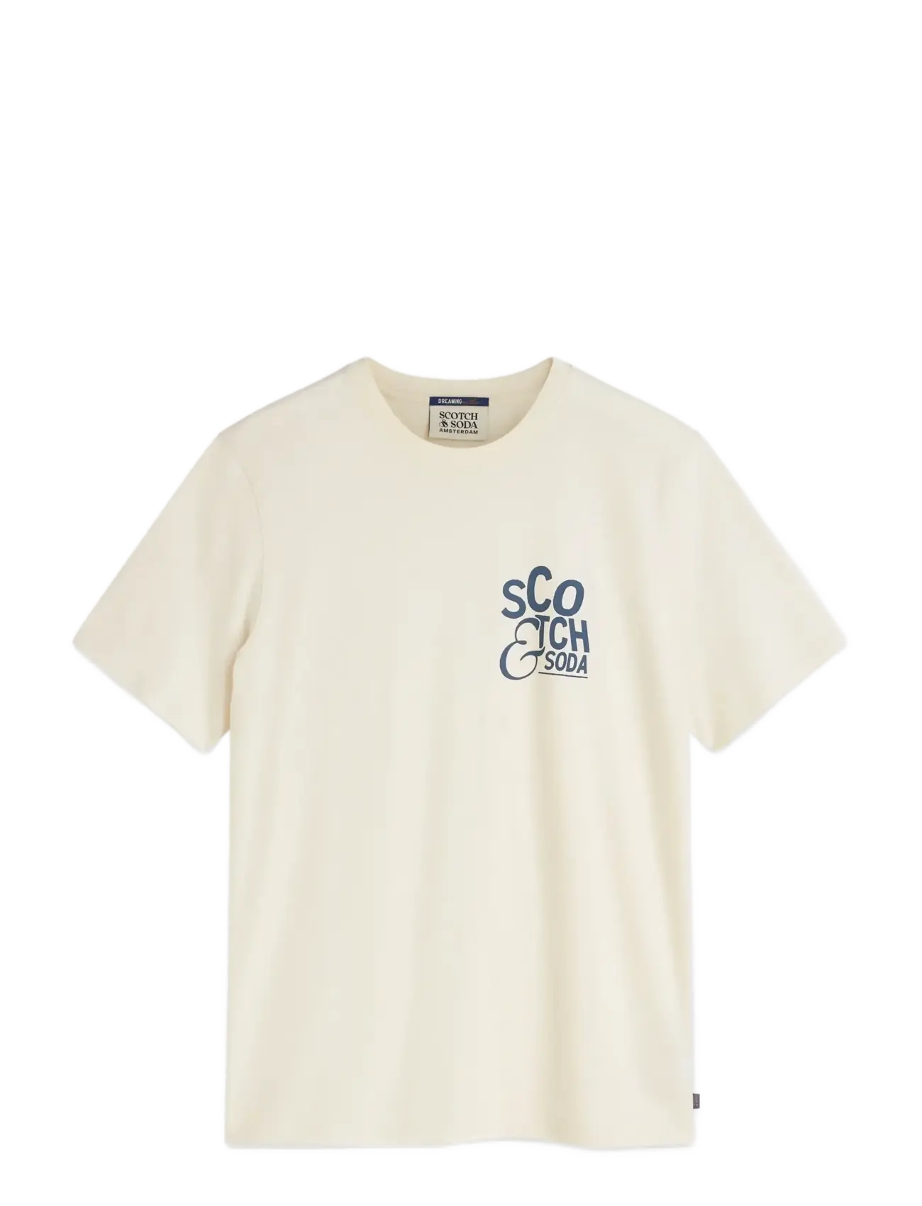 Scotch & Soda Left chest artwork regular-fit T-shirt - Kortärmade t-shirts - EGGNOG / cream