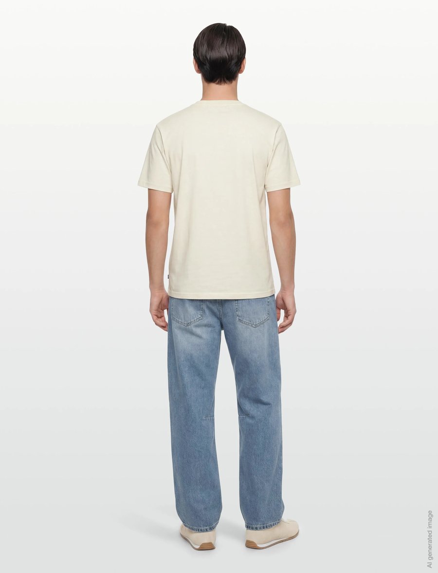 Scotch & Soda - Left chest artwork regular-fit T-shirt - kurzärmelig - eggnog - 4
