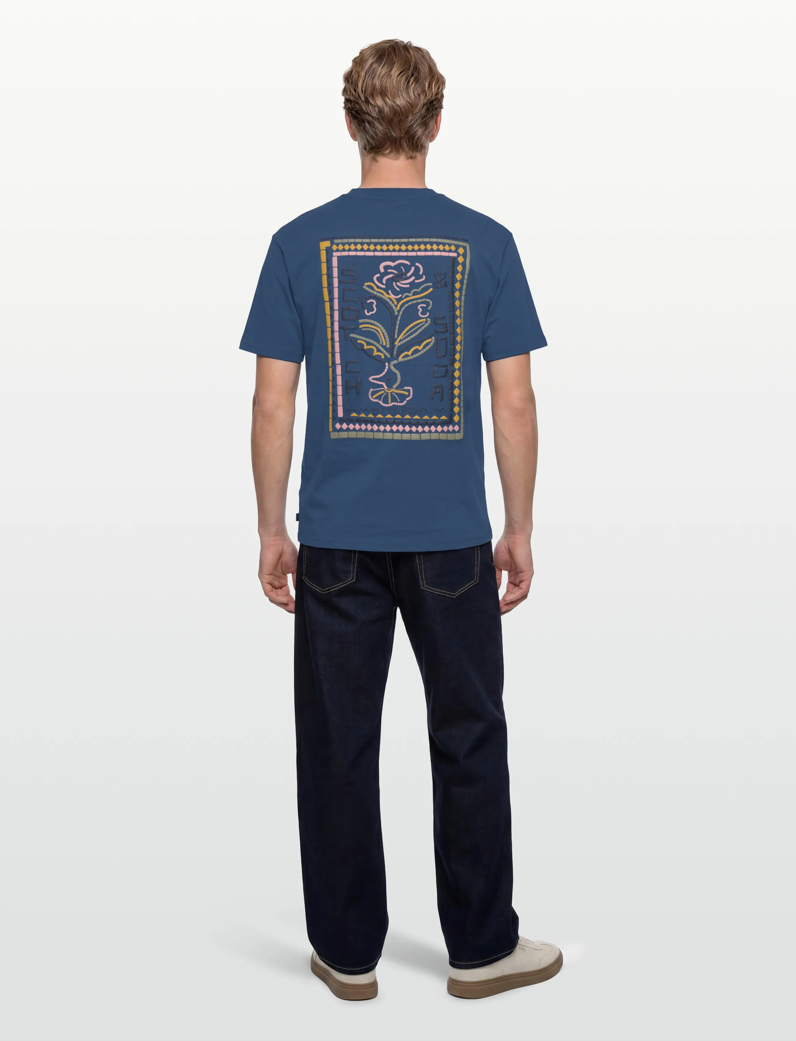 Scotch & Soda - Front and back artwork relaxed-fit T-shirt - kortærmede t-shirts - ensign blue - 4