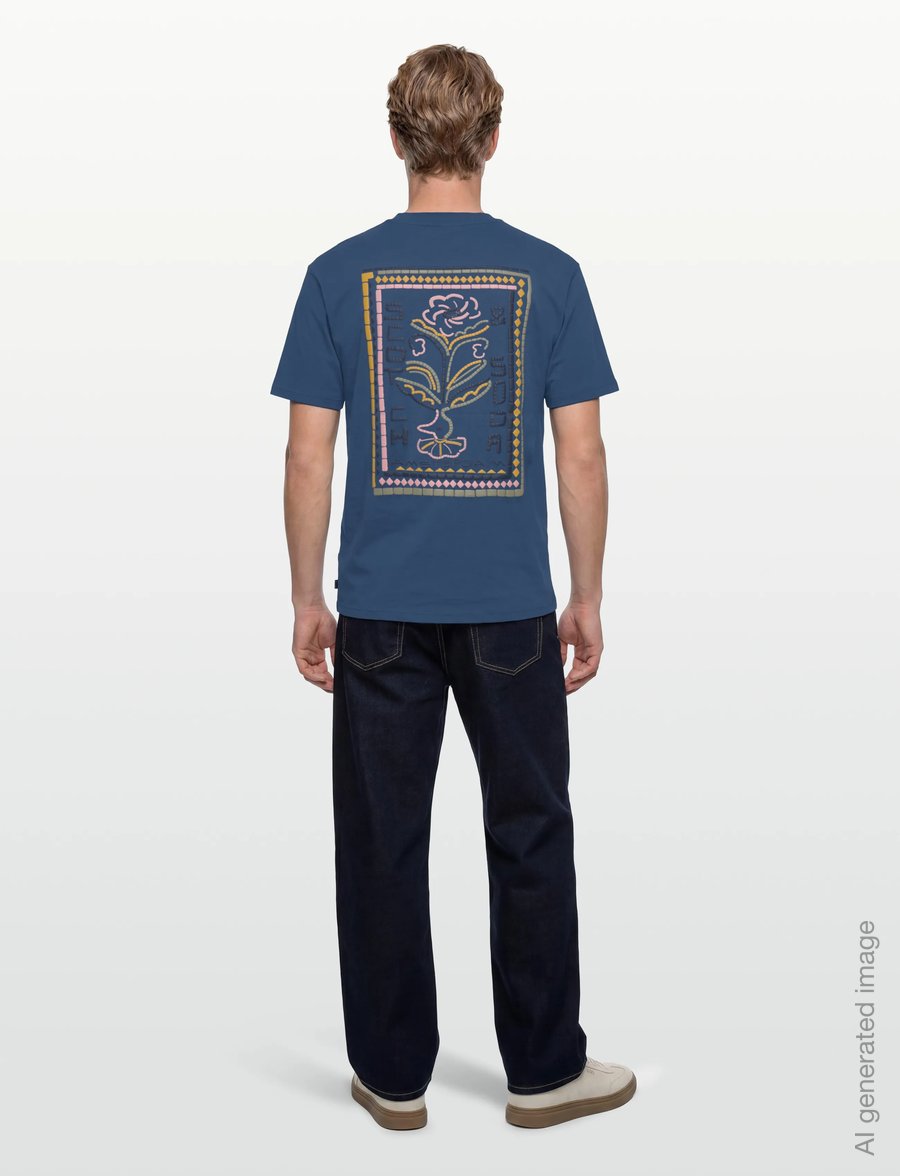 Scotch & Soda - Front and back artwork relaxed-fit T-shirt - kurzärmelige t-shirts - ensign blue - 4