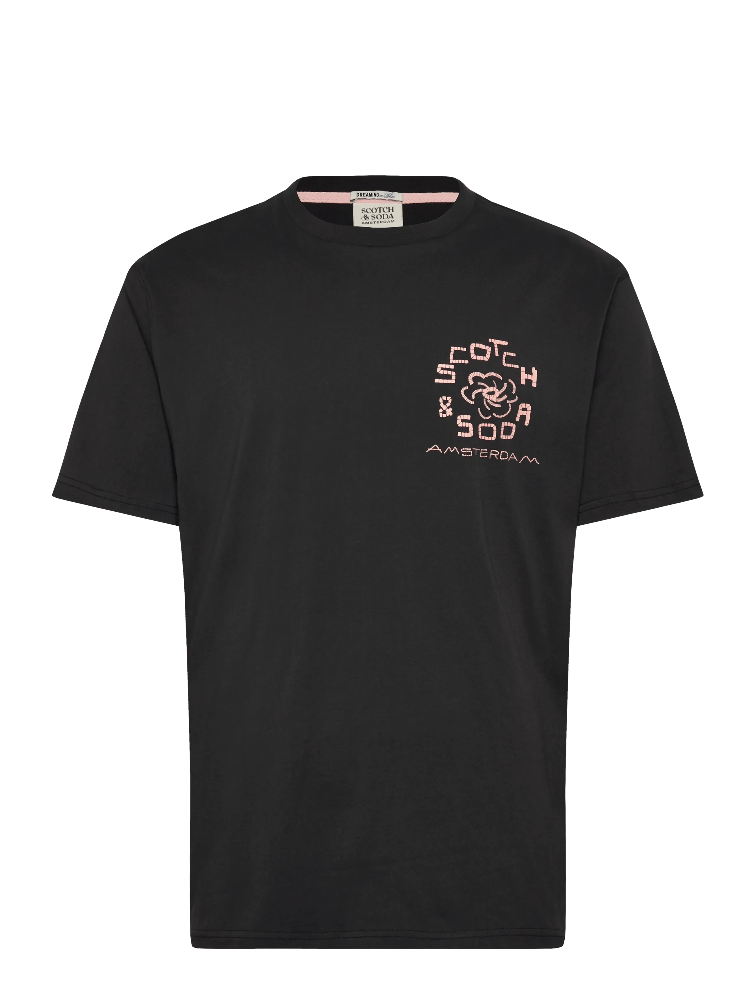 SCOTCH & SODA Front Und Back Artwork Relaxed-Fit T-Shirt Schwarz - L - Herren