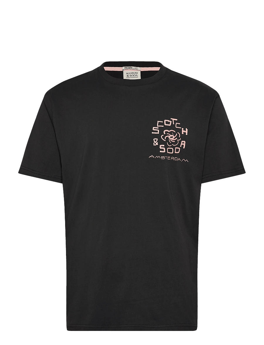 Scotch & Soda - Front and back artwork relaxed-fit T-shirt - kortærmede t-shirts - meteorite - 1
