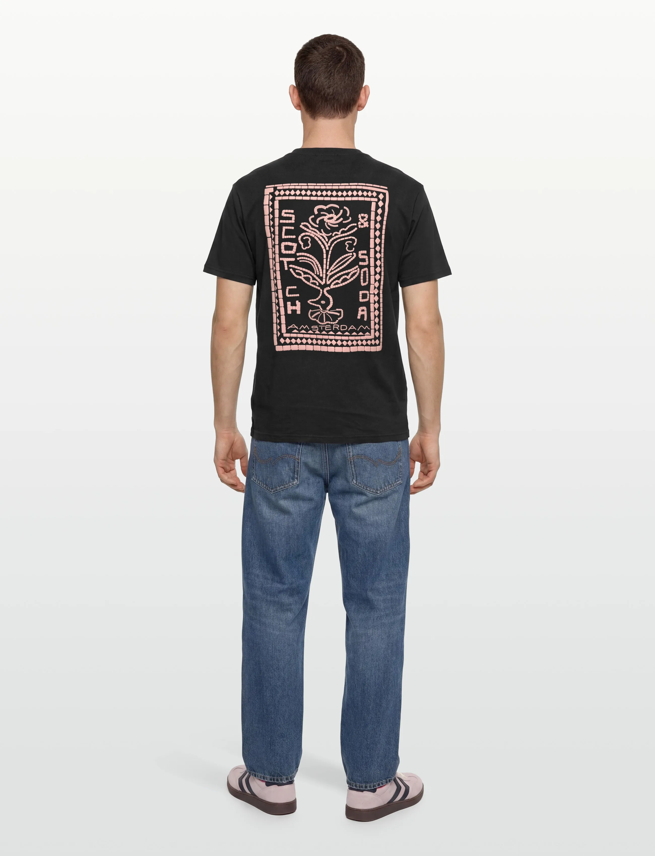 Scotch & Soda - Front and back artwork relaxed-fit T-shirt - kortærmede t-shirts - meteorite - 4