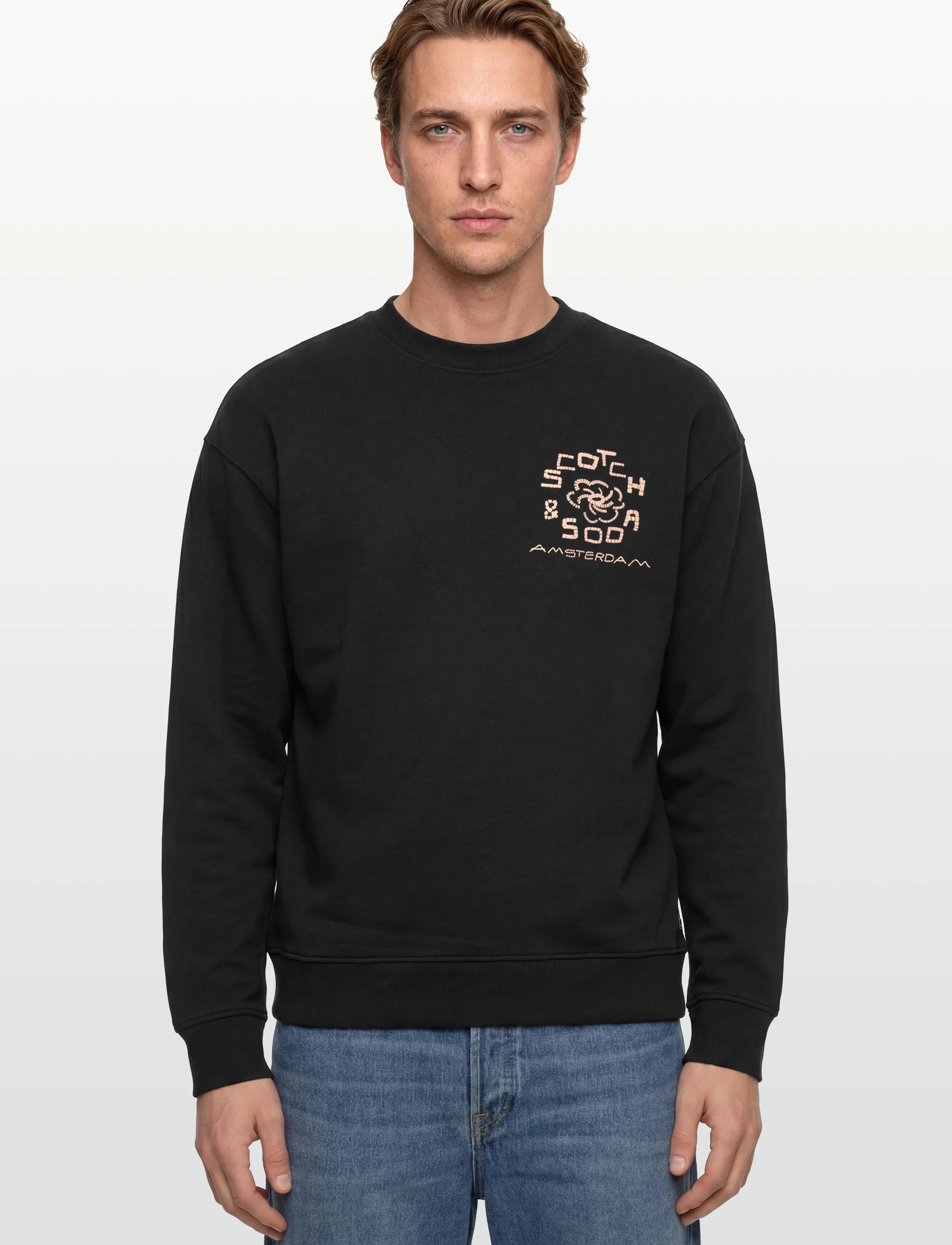 Scotch & Soda - Front and back artwork relaxed-fit sweatshirt - sweatshirts - meteorite - 3