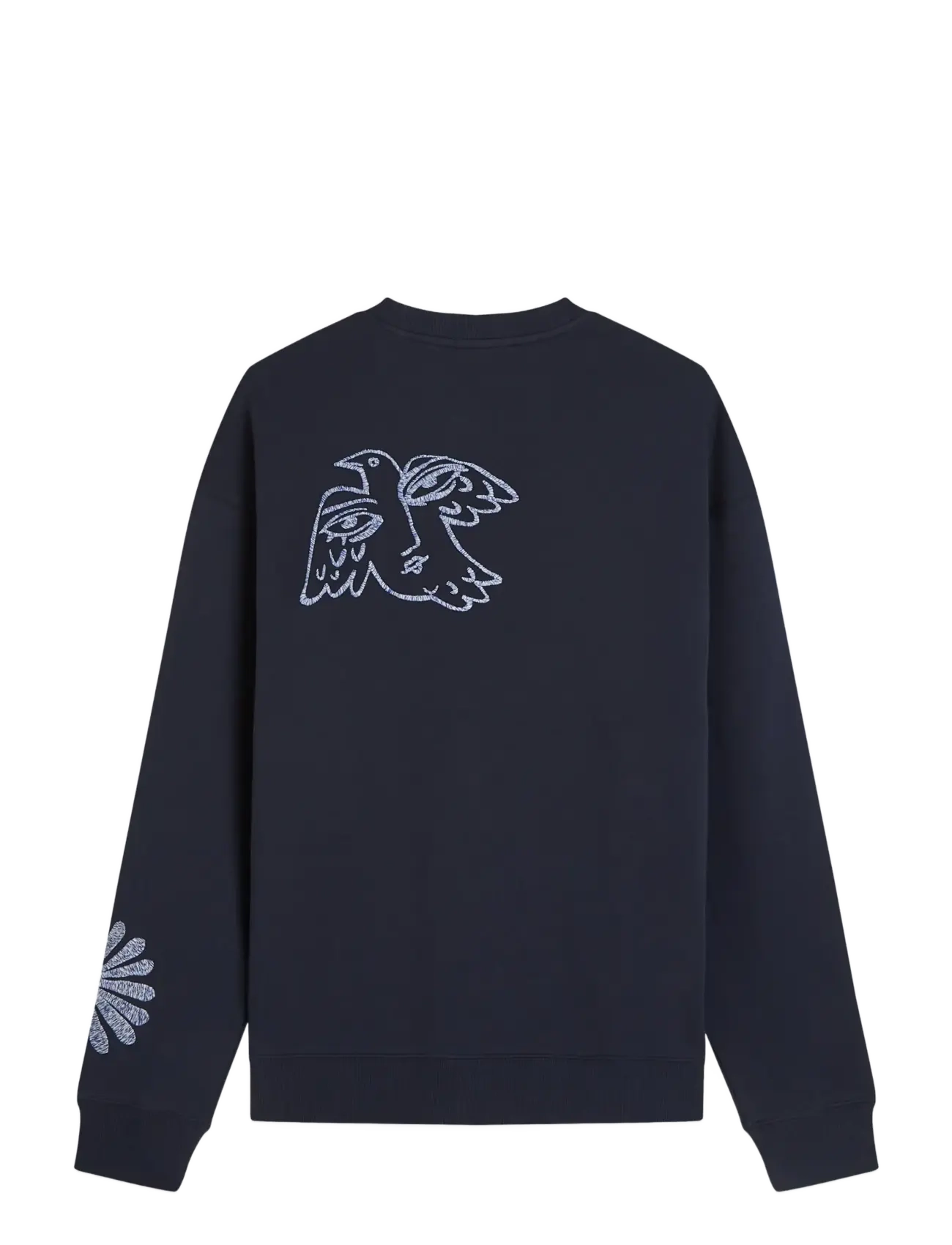 Scotch & Soda - Delfts Blauw embroidered relaxed-fit sweatshirt - sweats - sky captain - 1