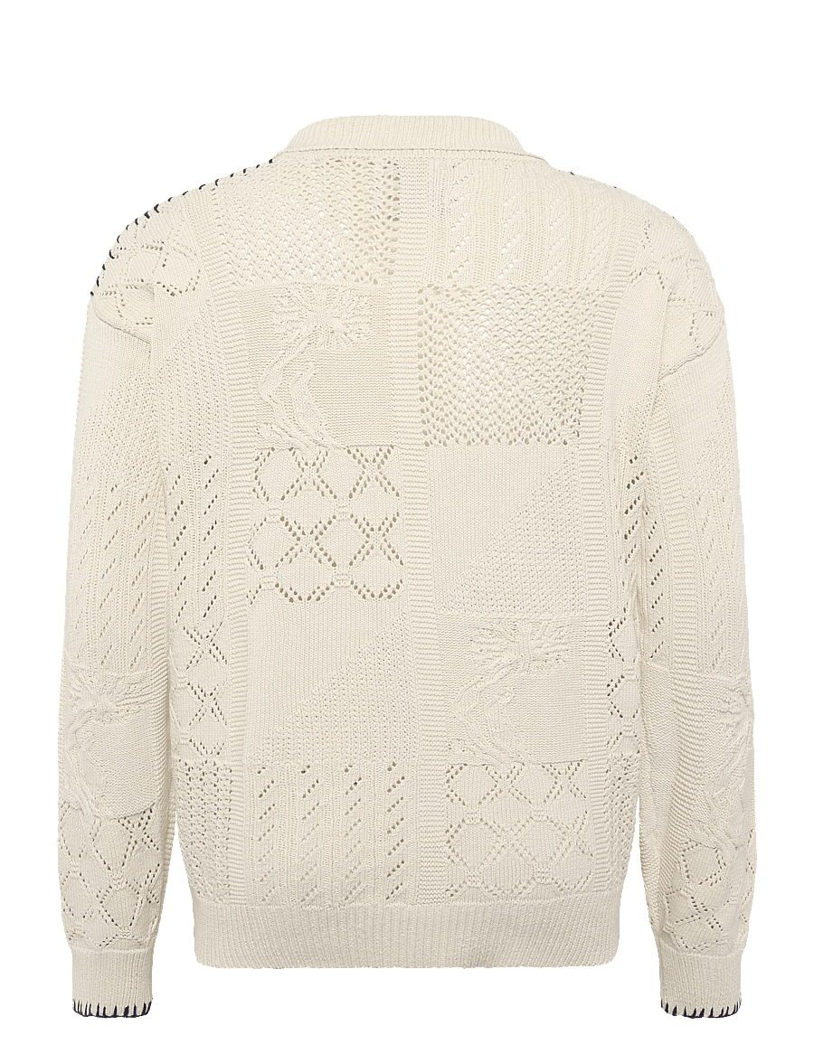 Scotch & Soda - Multi stitch knitted cardigan - kardiganid - eggnog - 2