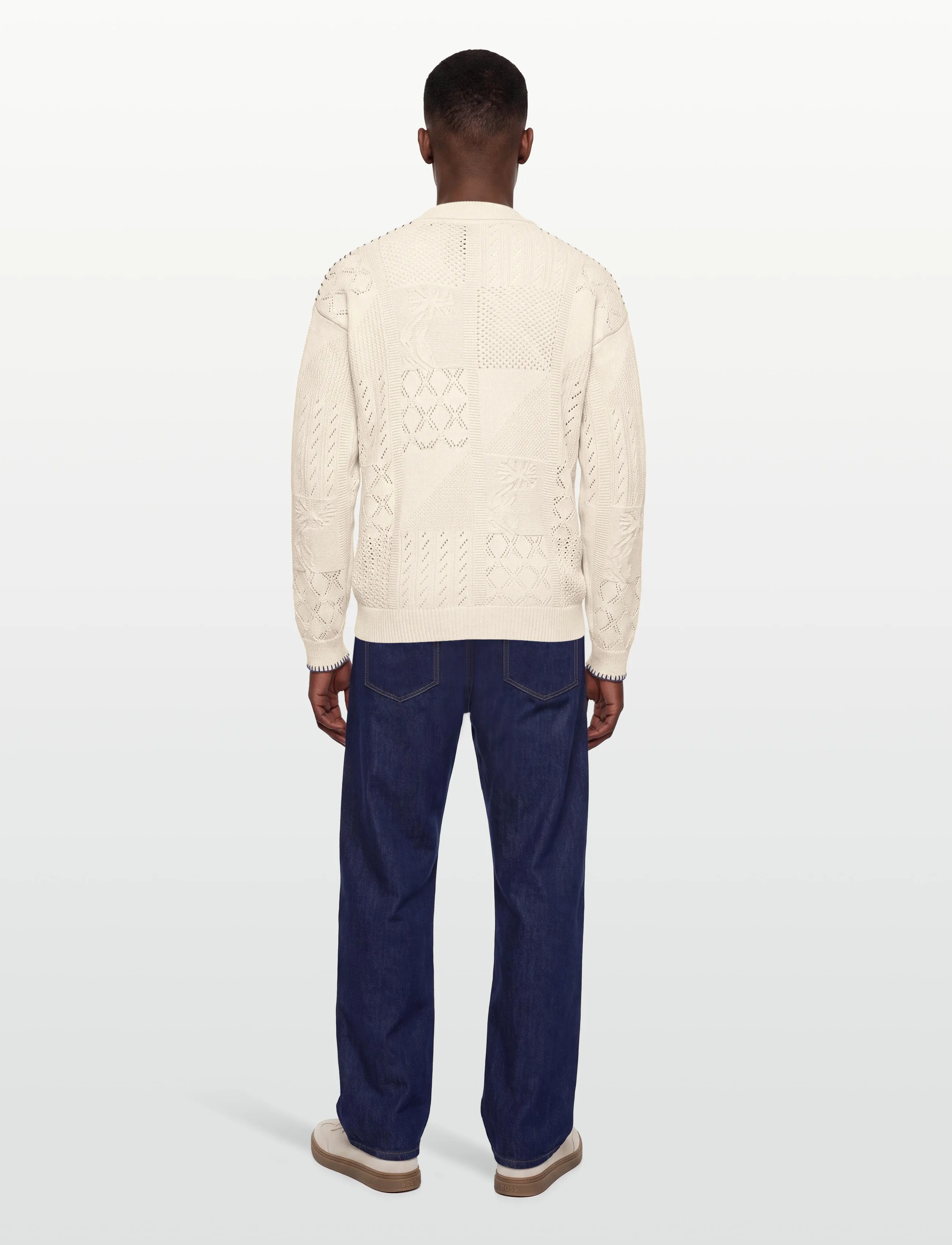 Scotch & Soda - Multi stitch knitted cardigan - kardiganid - eggnog - 4