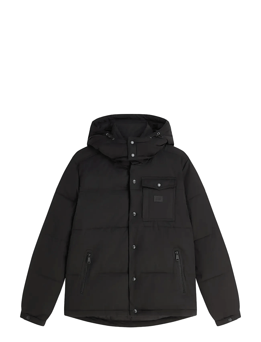 Scotch & Soda - Hooded puffer jacket - höstjackor - meteorite - 0