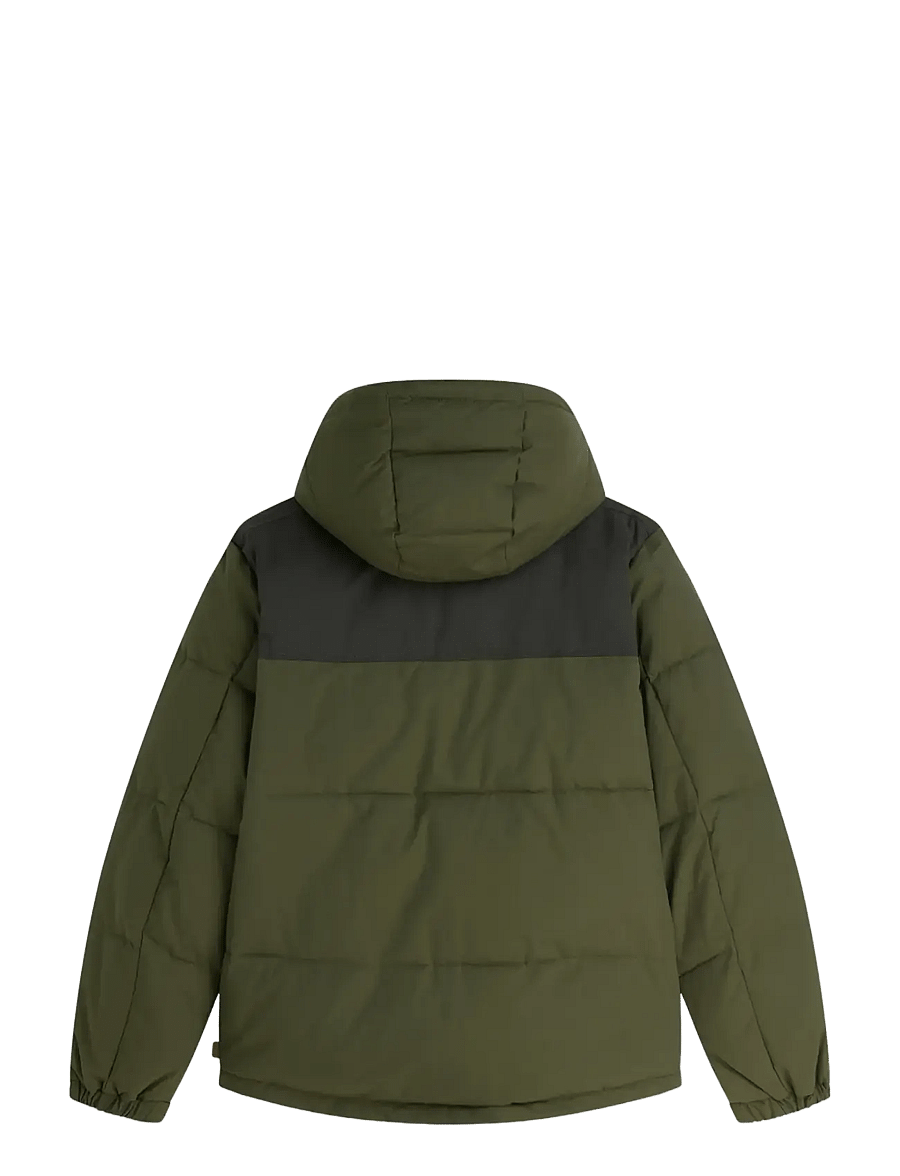 Scotch & Soda - Hooded puffer jacket - höstjackor - olive night - 1
