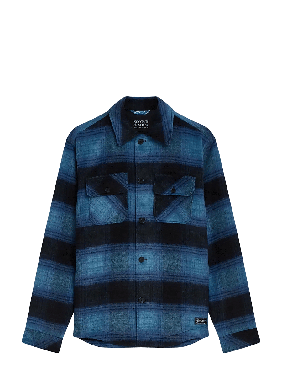 Scotch & Soda - Checked overshirt - jakker - sky captain check - 0