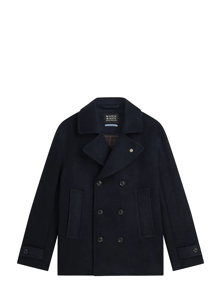 Scotch & Soda - Wool-blend peacoat - winterjacken - sky captain - 0