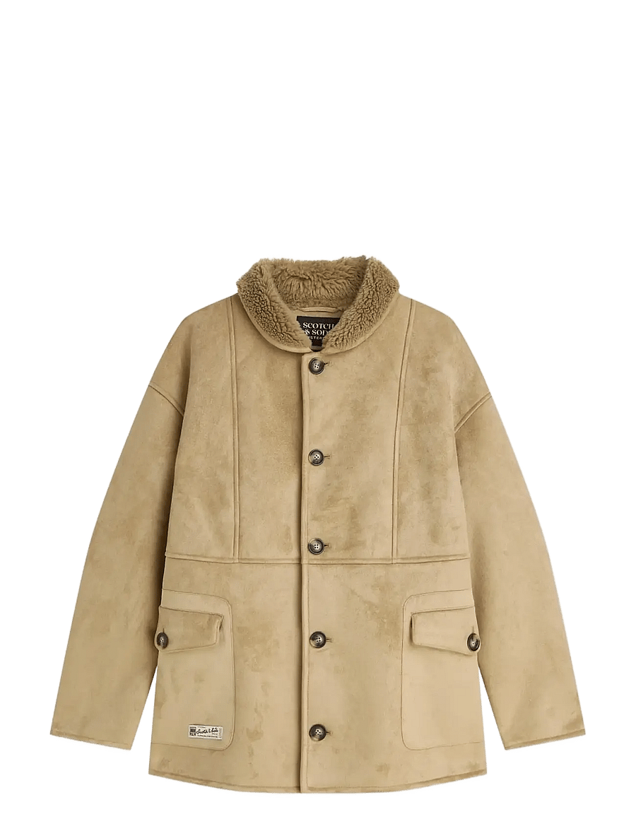 Scotch & Soda - Faux shearling jacket - hybridjackor - tannin - 0
