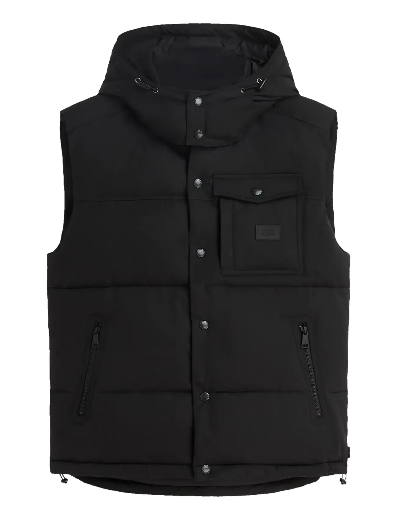 Scotch & Soda Hooded puffer vest - Veste - METEORITE / black