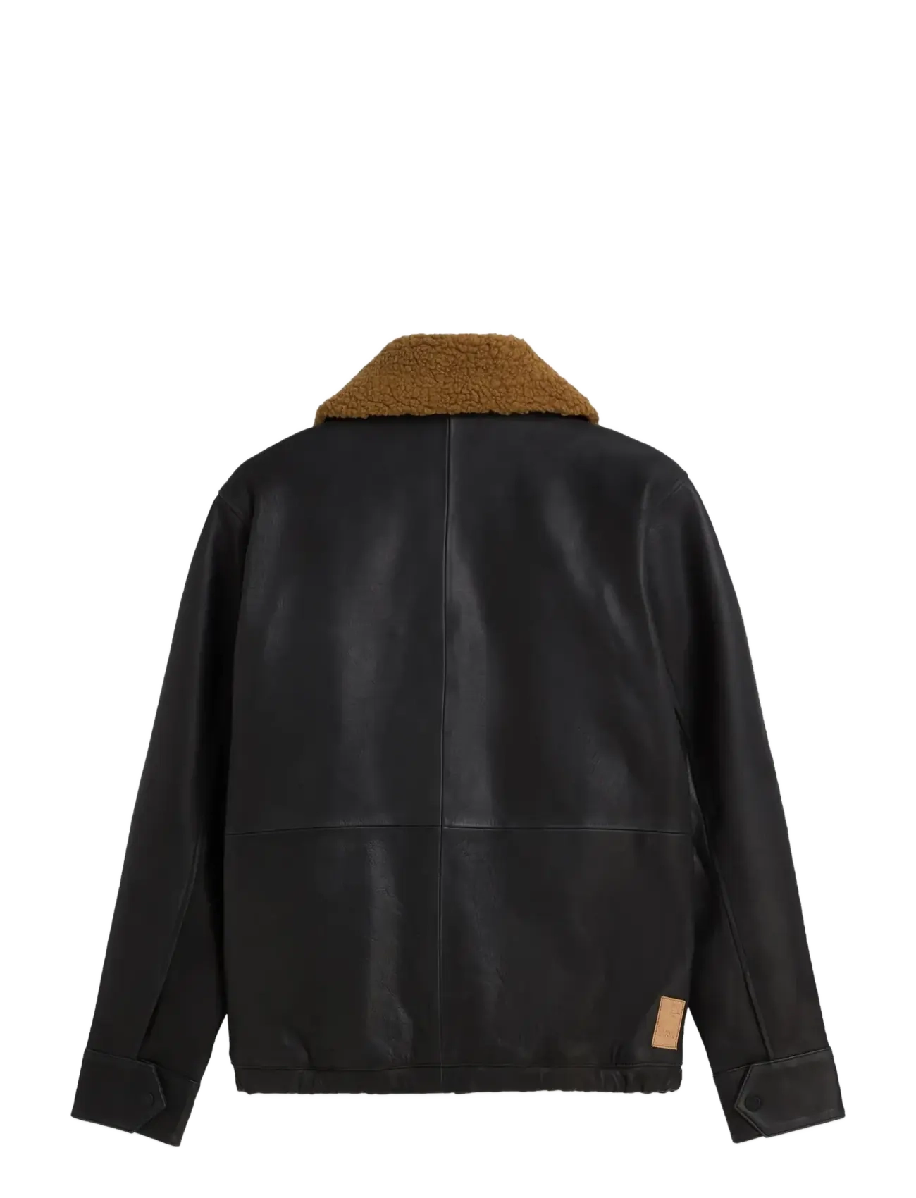 Scotch & Soda - Leather sherpa lined jacket - herbstjacken - meteorite - 1