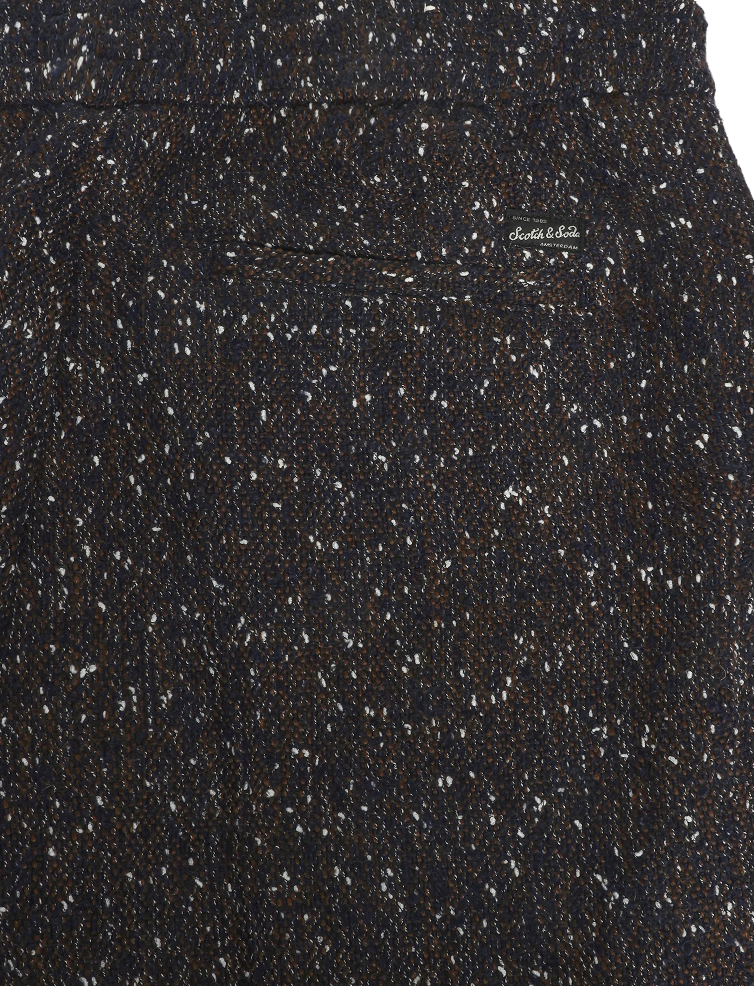 Scotch & Soda - Oliver Wool-blend tweed pleated pants - sky captain melange - 2
