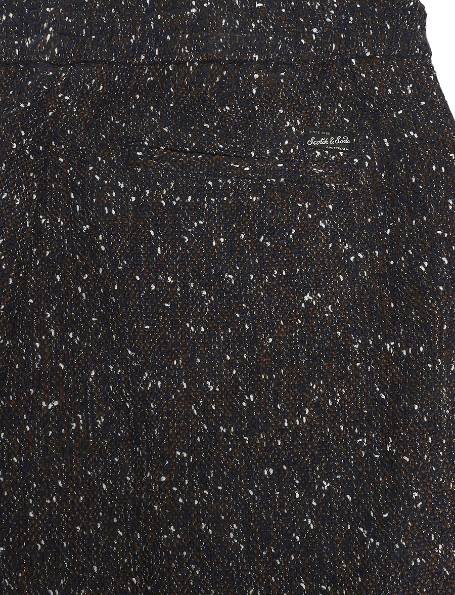 Scotch & Soda - Oliver Wool-blend tweed pleated pants - casual trousers - sky captain melange - 2