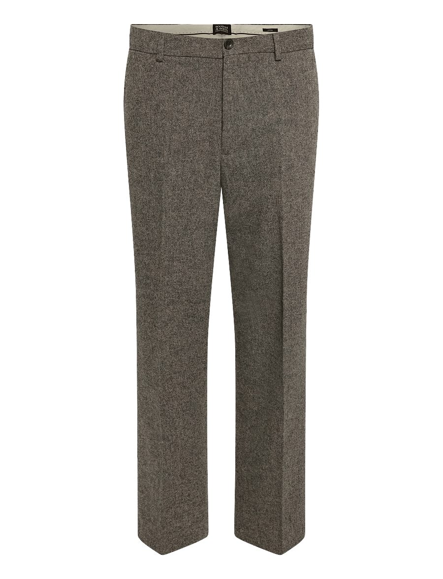 Scotch & Soda - Otis wool-blend chino - chinos - meteorite melange - 0
