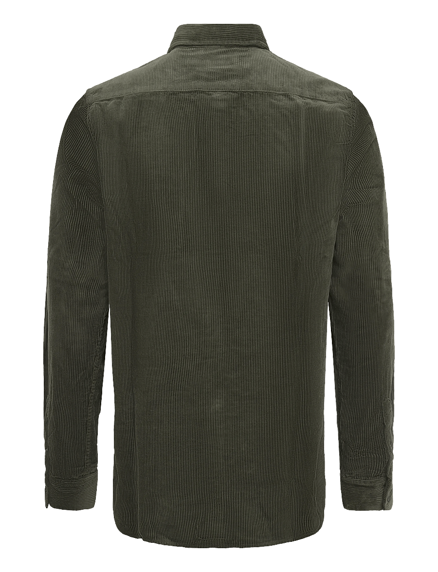 Scotch & Soda - Corduroy regular-fit shirt - corduroy shirts - forest night - 1