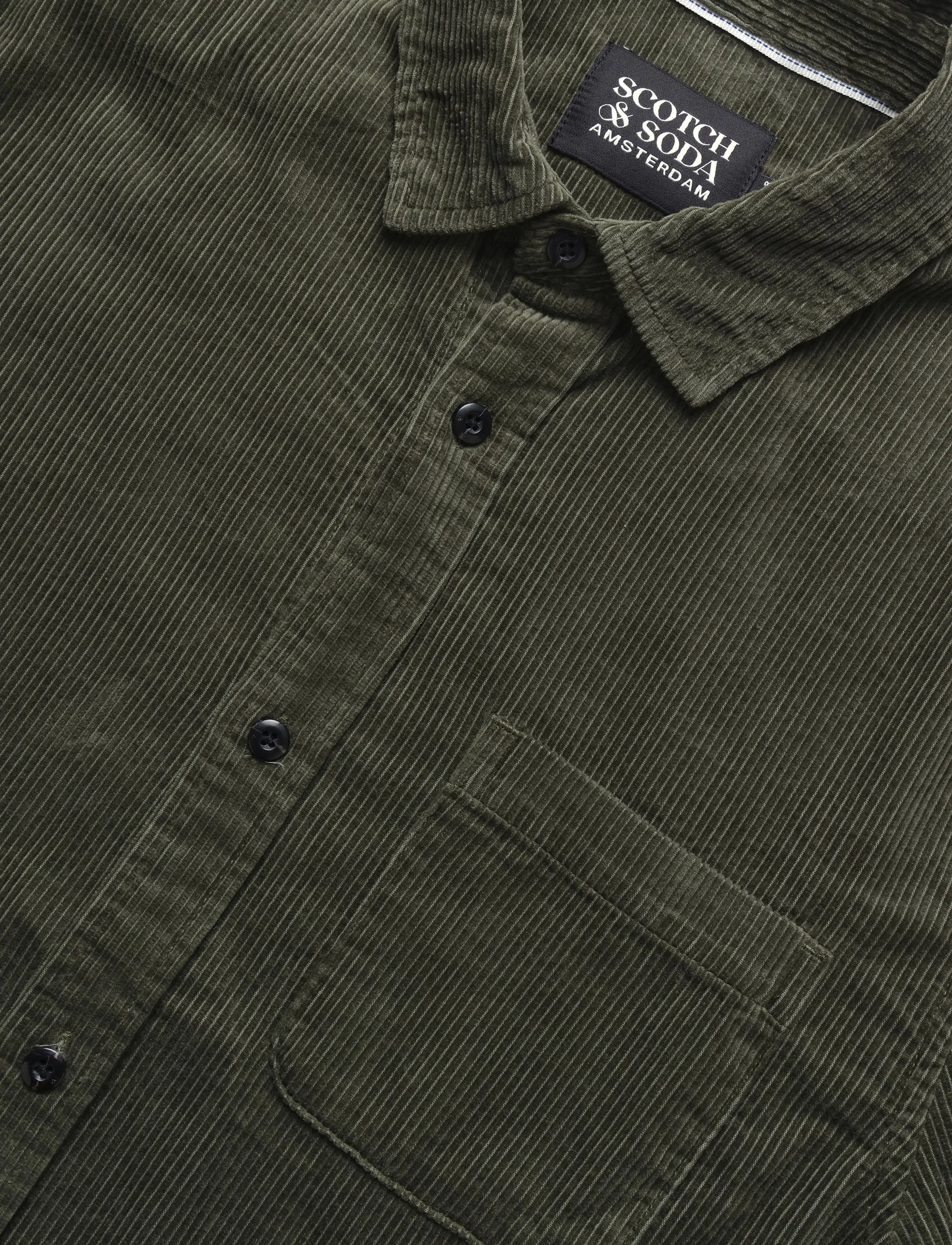 Scotch & Soda - Corduroy regular-fit shirt - corduroy shirts - forest night - 2
