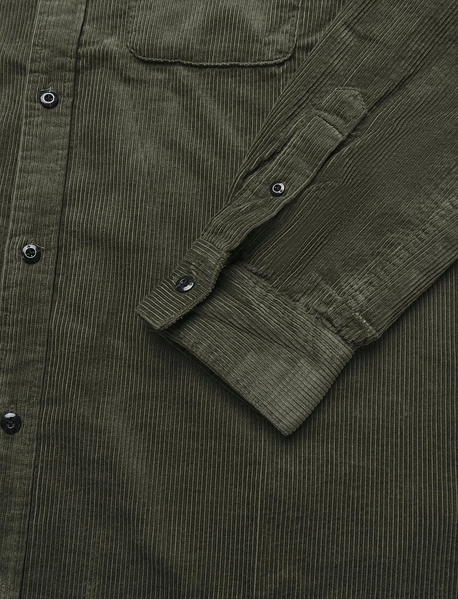Scotch & Soda - Corduroy regular-fit shirt - corduroy shirts - forest night - 3