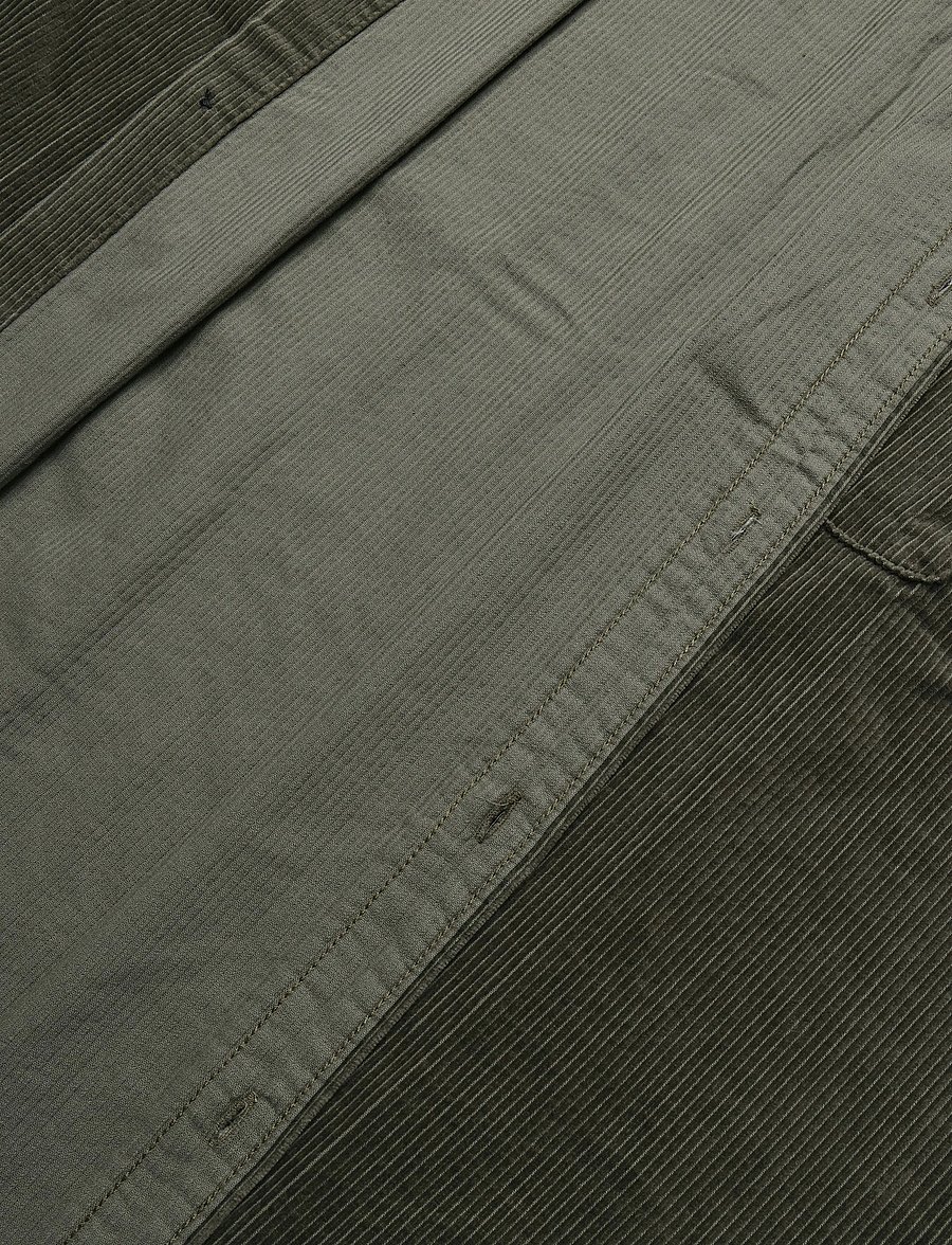 Scotch & Soda - Corduroy regular-fit shirt - corduroy shirts - forest night - 4