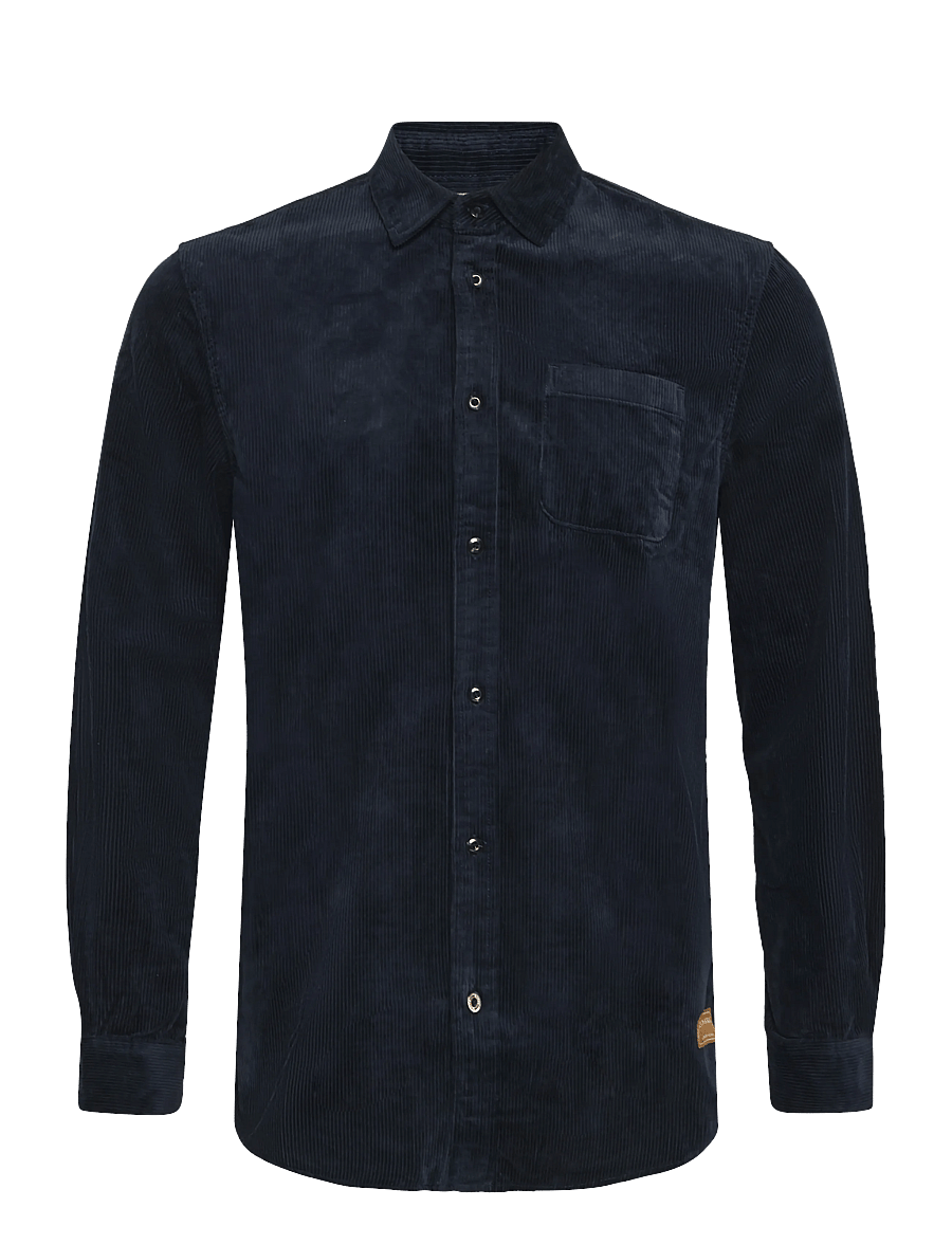 Scotch & Soda - Corduroy regular-fit shirt - fløjlsskjorter - sky captain - 0